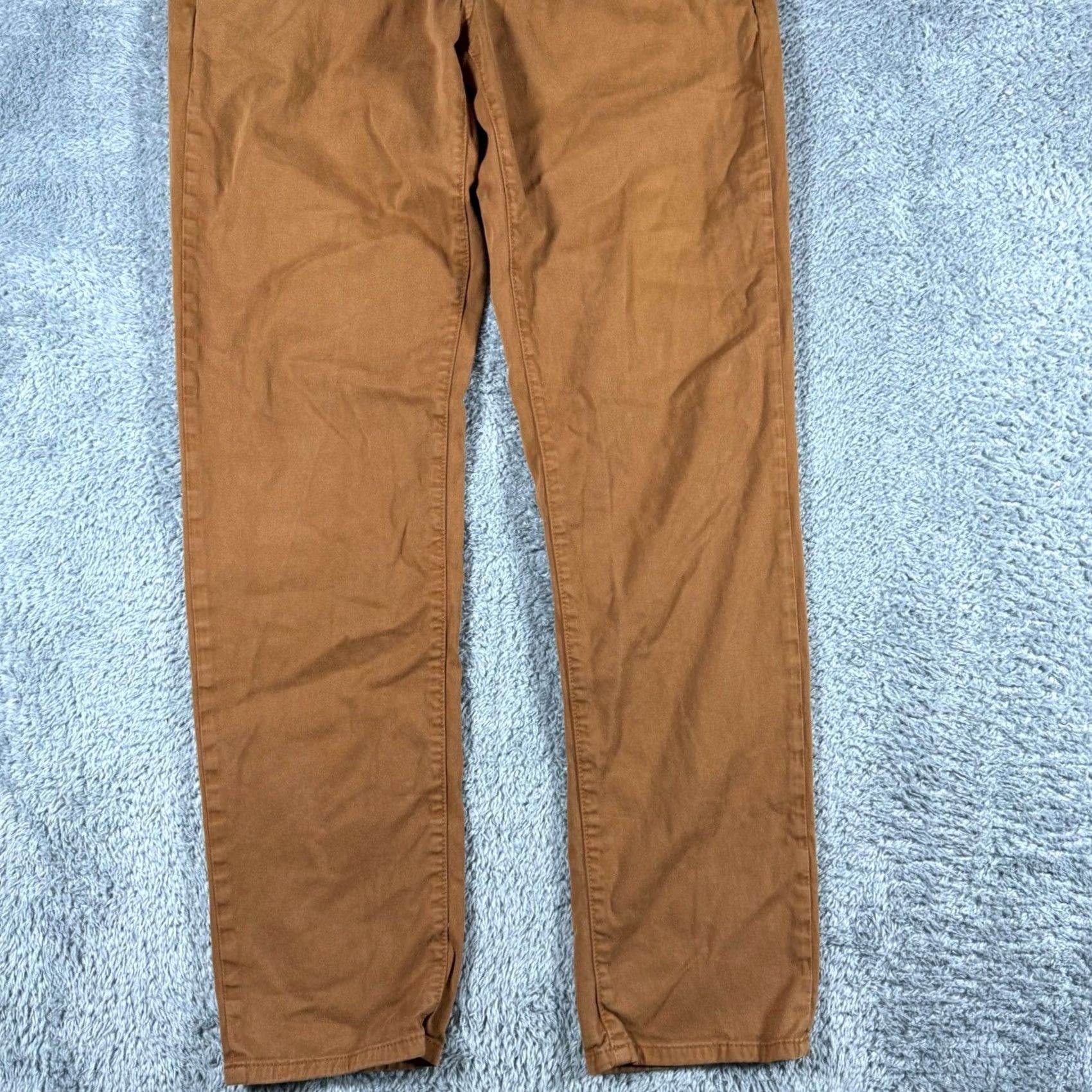 Rag & Bone Rag & Bone Chino Pants Mens 33x31 Stretch Toffee Cotton Brown Flat Front Slim Fit Casual Business Lightweight 5-Pocket Design Size US 33 - 4 Thumbnail