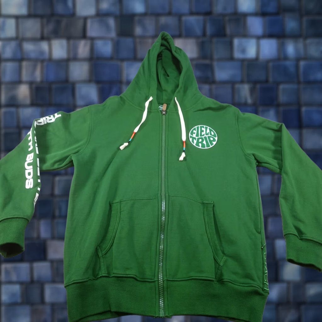 Logo 7 Wondergrove Hoodie Mens Small Green Graphic Print Stash Buds Full Zip Pocket Embroidered Logo Size US S / EU 44-46 / 1 - 1 Thumbnail
