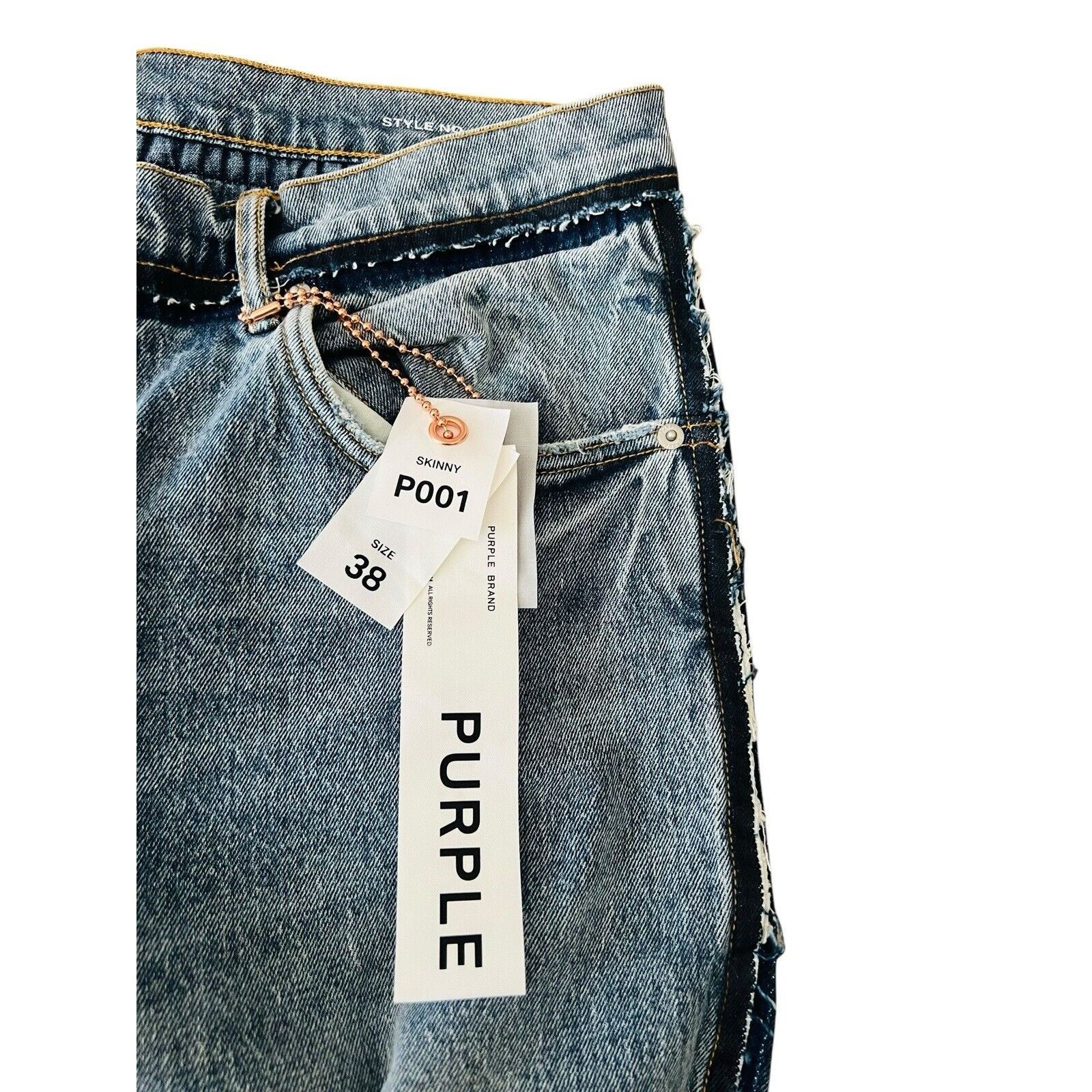 Purple Brand Purple Brand Jeans Mens Shadow Skinny P001 Blue Size 38/34 Size US 38 / EU 54 - 8 Thumbnail