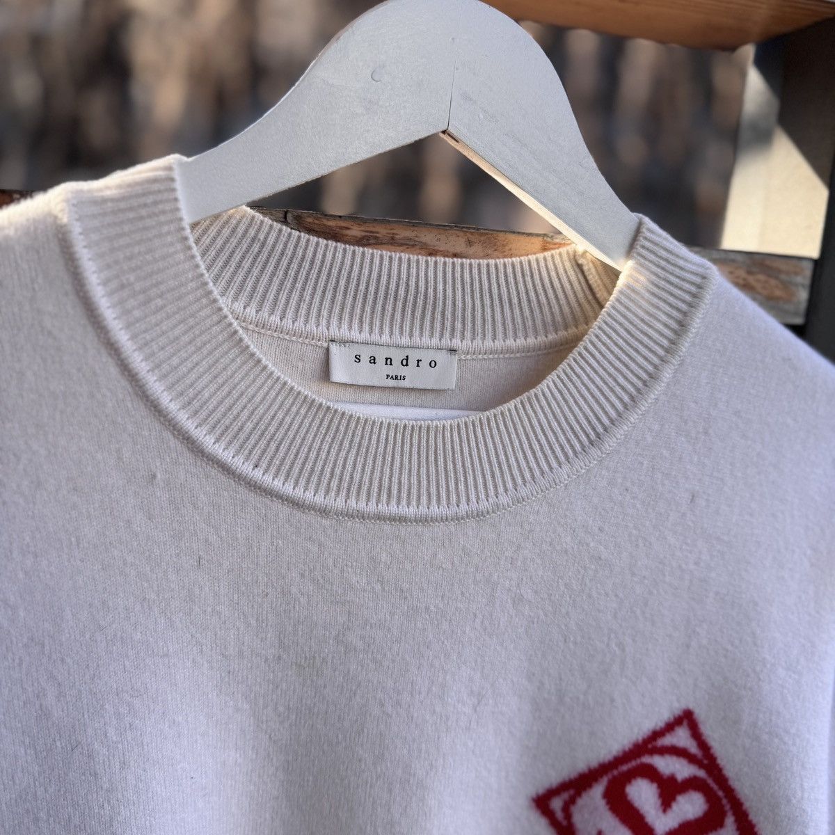 Sandro Sandro Paris Graphic print double S heart logo sweater y2k Size L / US 10 / IT 46 - 4 Thumbnail