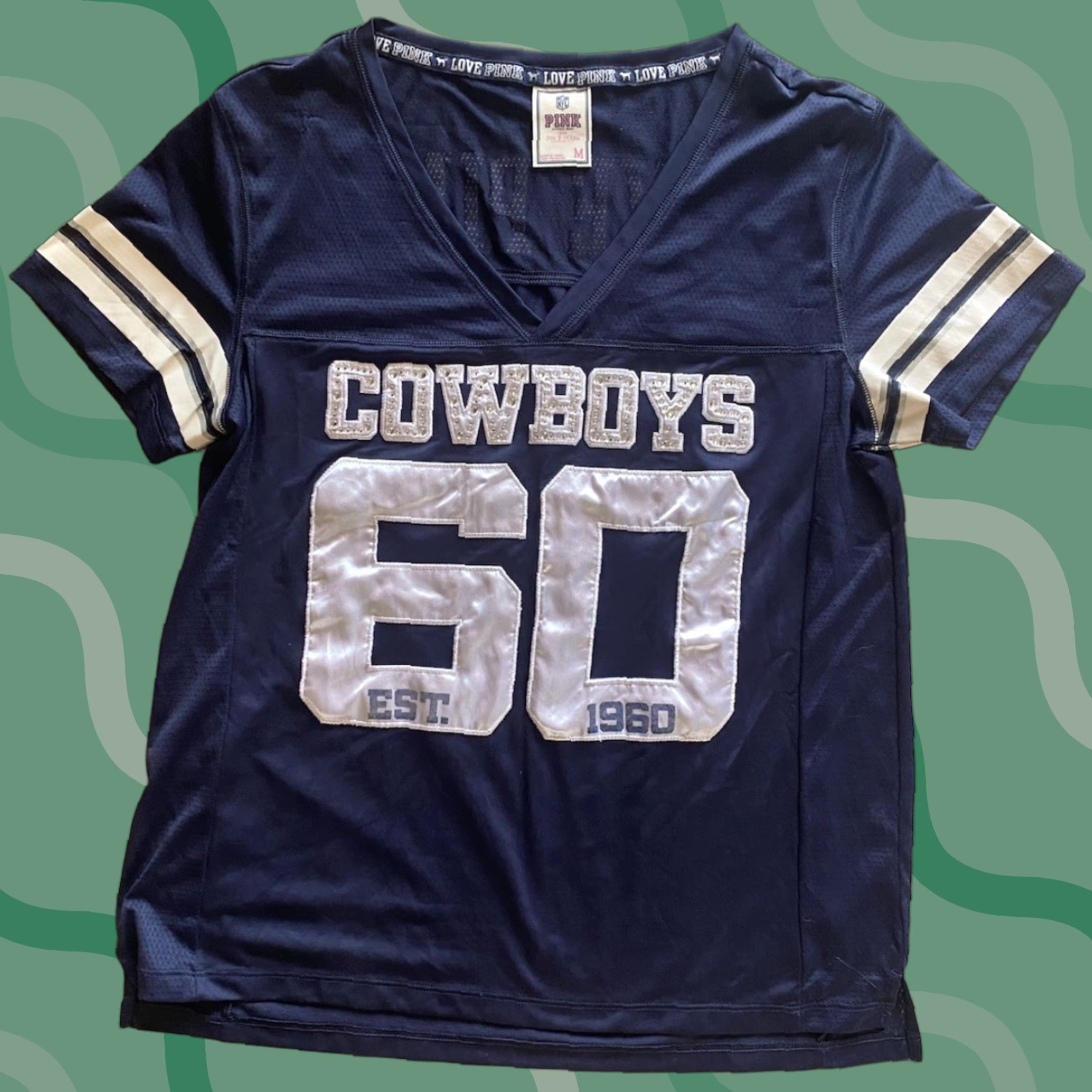 Pinko PINK 5th Ocean Dallas Cowboys Blue Jersey Shirt Women M Ocean Women’s M Dallas Cowboys Blue Jersey Shirt 60 #60 Size M / US 6-8 / IT 42-44 - 1 Thumbnail