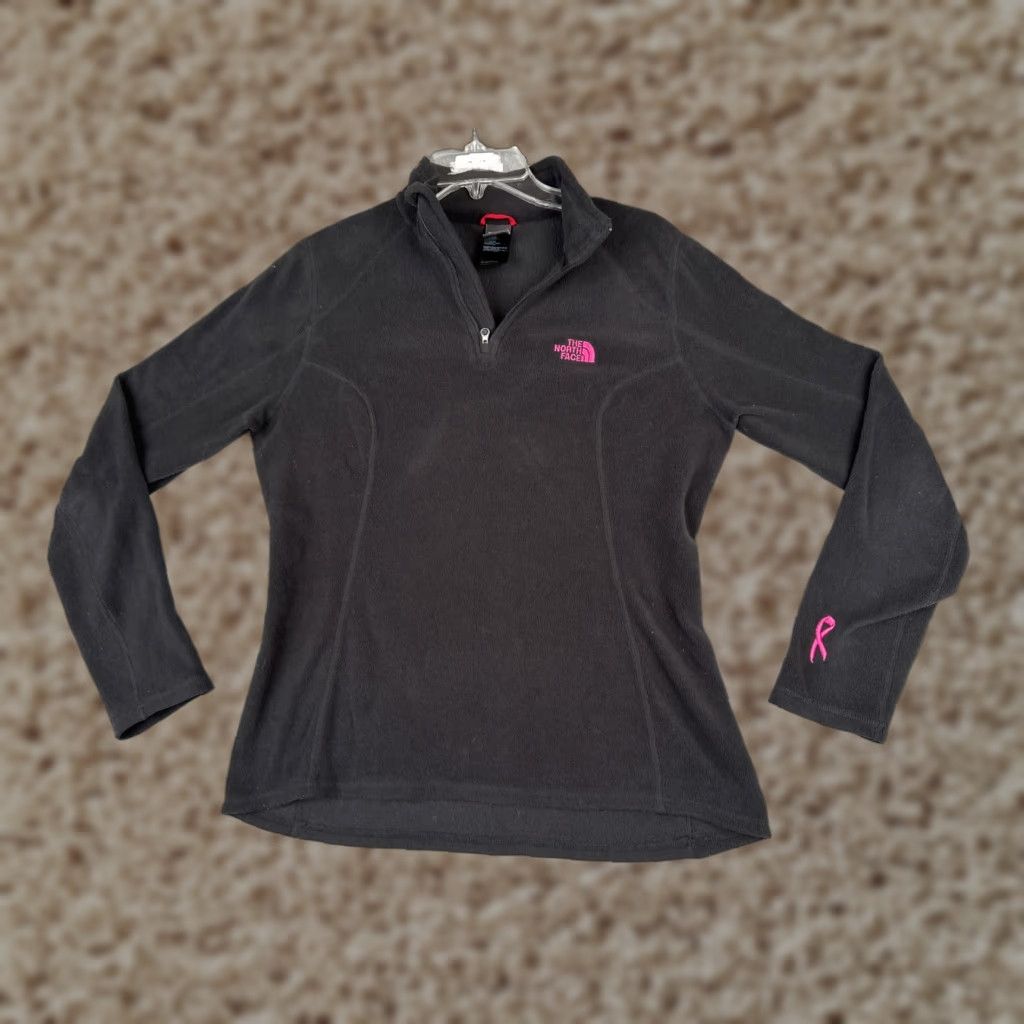 The North Face The North Face Sweatshirt Women M Black Pullover Mock Neck 1/4 Zip Fleece Logo Sports Outdoor Shirt Womens Size M / US 6-8 / IT 42-44 - 1 Thumbnail