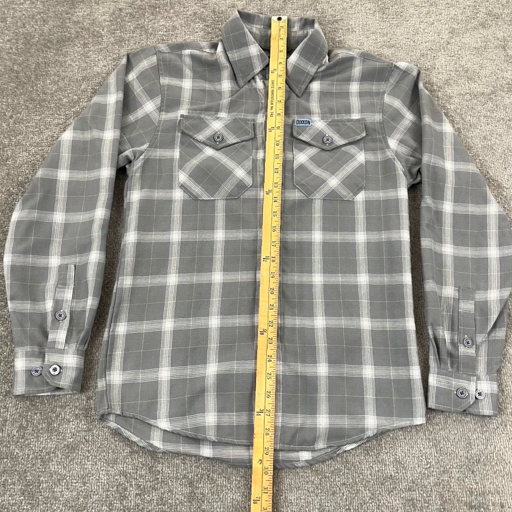 Avalanche VINTAGE DIXXON Shirt Mens XS Gray White Plaid AVALANCHE Flannel Button Up Long Sleeve Size US XS / EU 42 / 0 - 5 Thumbnail