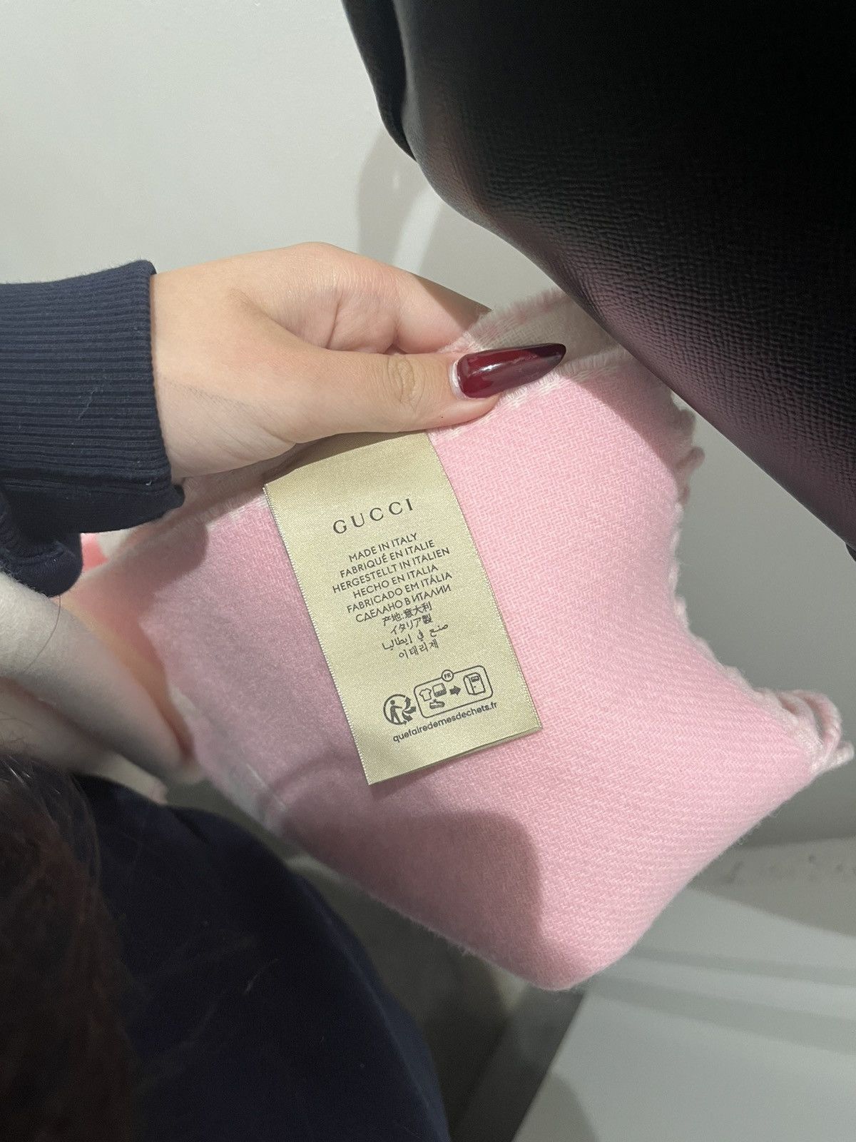 Gucci Gucci Cruise GG Interlocking G wool/cashmere scarf Size ONE SIZE - 4 Thumbnail