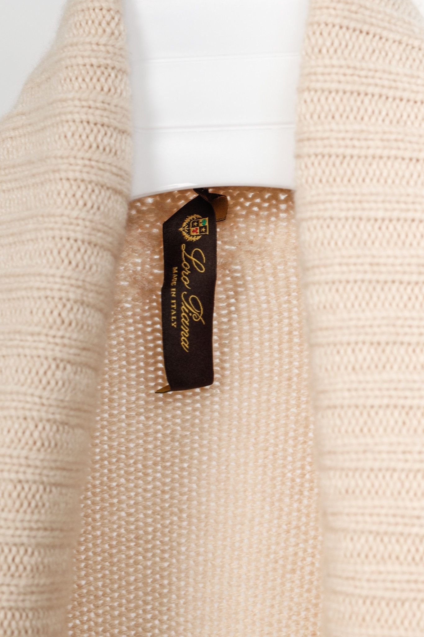 Loro Piana Loro Piana Cream Cashmere Open-Front Shawl Cardigan Size S / US 4 / IT 40 - 4 Thumbnail