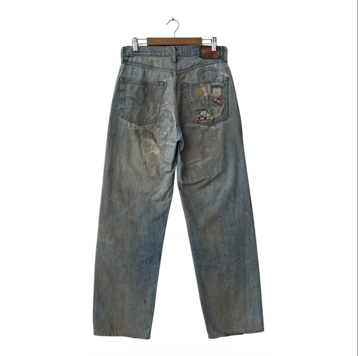 Levi's Thrashed Levi's 543 Reworked Anime Pop-Art Boro Sashiko Size US 30 / EU 46 - 4 Thumbnail