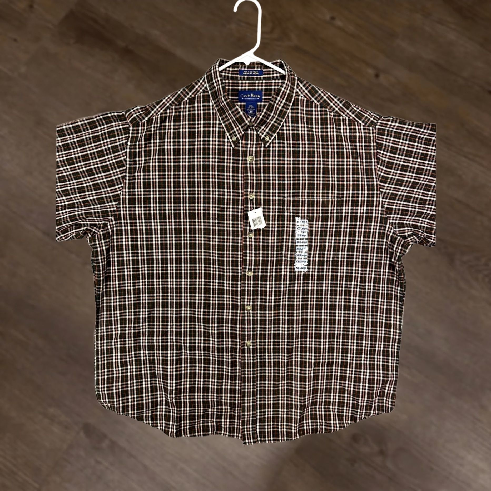 Club Room Club Room Shirt Adult 2XL Charter Club Green Orange Plaid Button Down Mens NEW Size US XXL / EU 58 / 5 - 1 Thumbnail