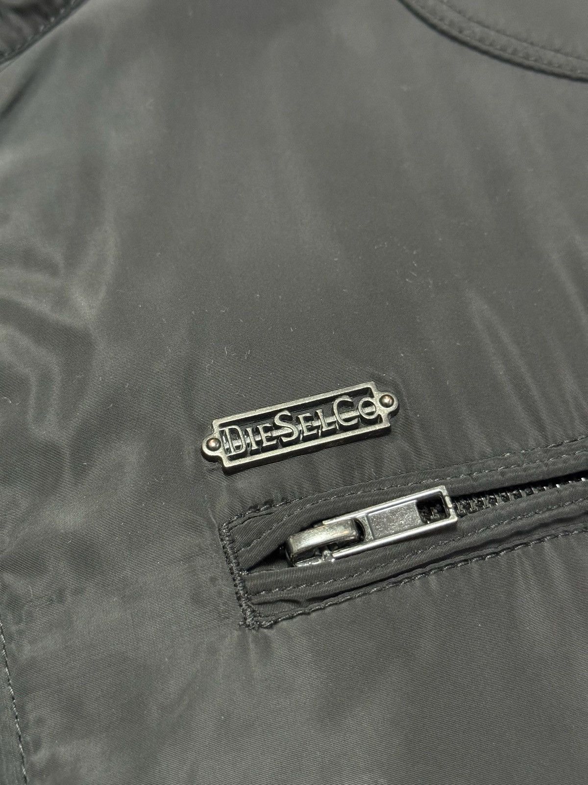 Diesel × Japanese Brand Vintage Diesel Jacket Windbreaker Black Avant-Garde Y2K 90s Size US L / EU 52-54 / 3 - 5 Thumbnail