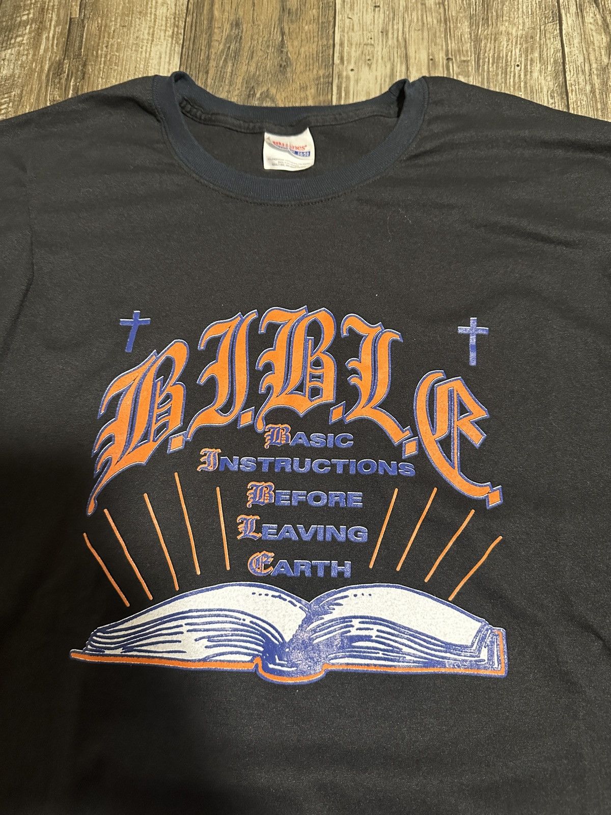Vintage Vintage 90s B.I.B.L.E. Tee Size US XXL / EU 58 / 5 - 2 Thumbnail