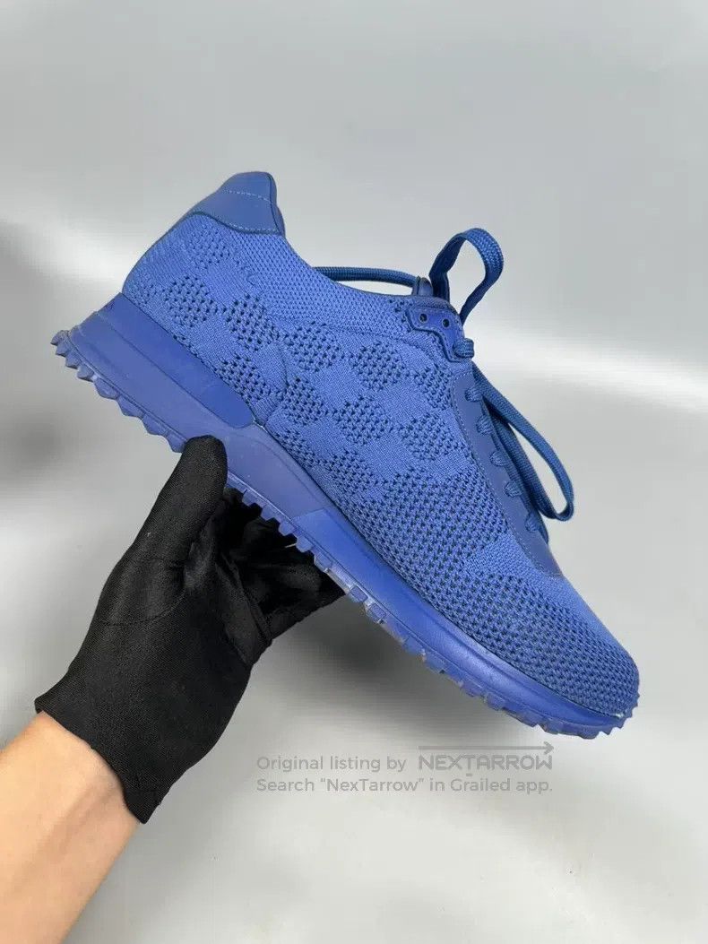 Louis Vuitton Louis Vuitton Blue woven checkerboard sneakers Size US 7 / EU 40 - 6 Thumbnail
