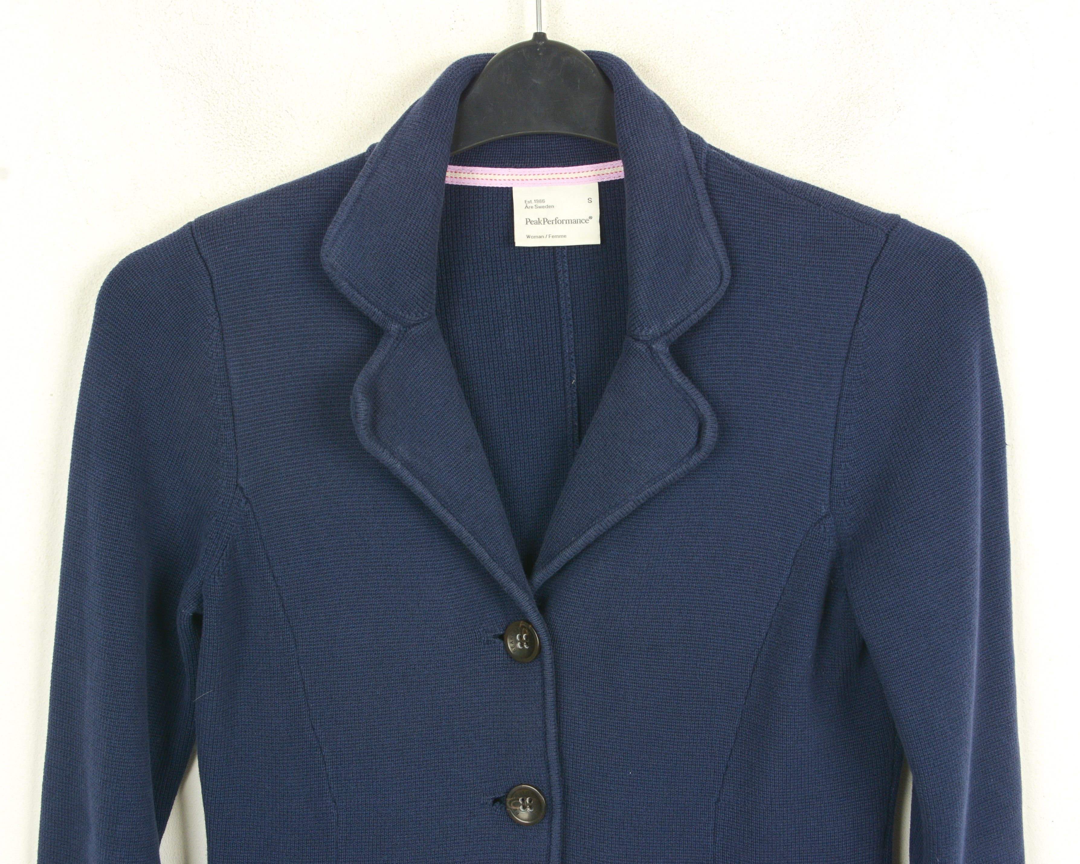 Peak Performance Women S Sweater Jumper Knit Cardigan Button V-Neck Cotton Size S / US 4 / IT 40 - 2 Thumbnail