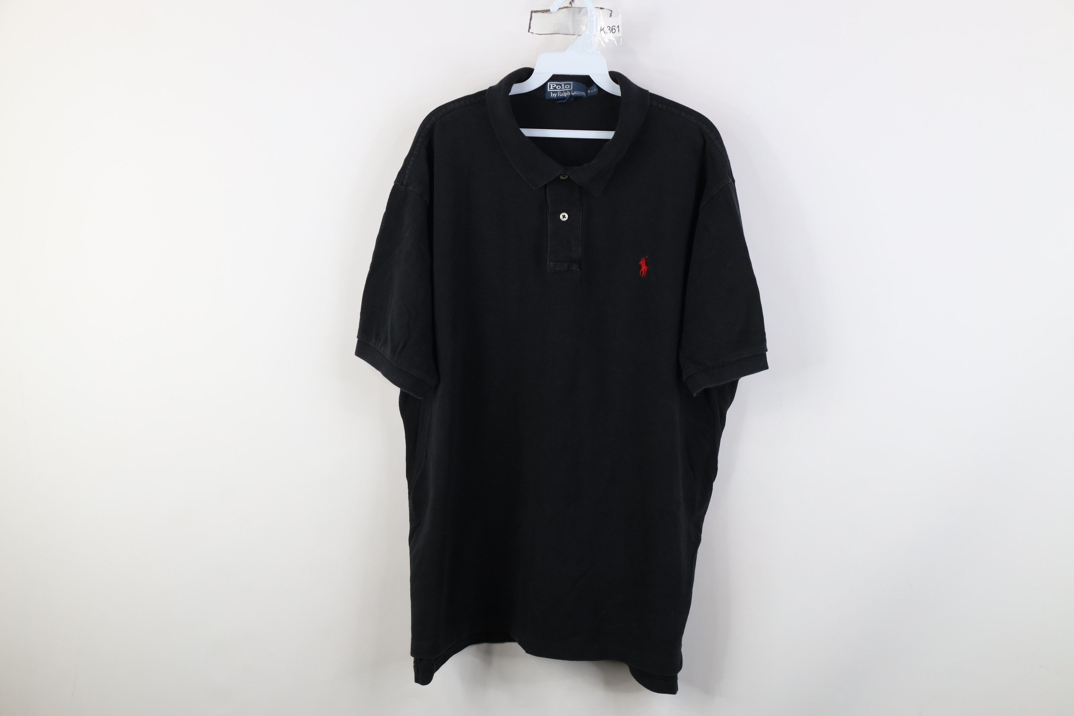Ralph Lauren Vintage 90s Ralph Lauren Pique Cotton Golf Polo Shirt Black Size US XXL / EU 58 / 5 - 1 Thumbnail