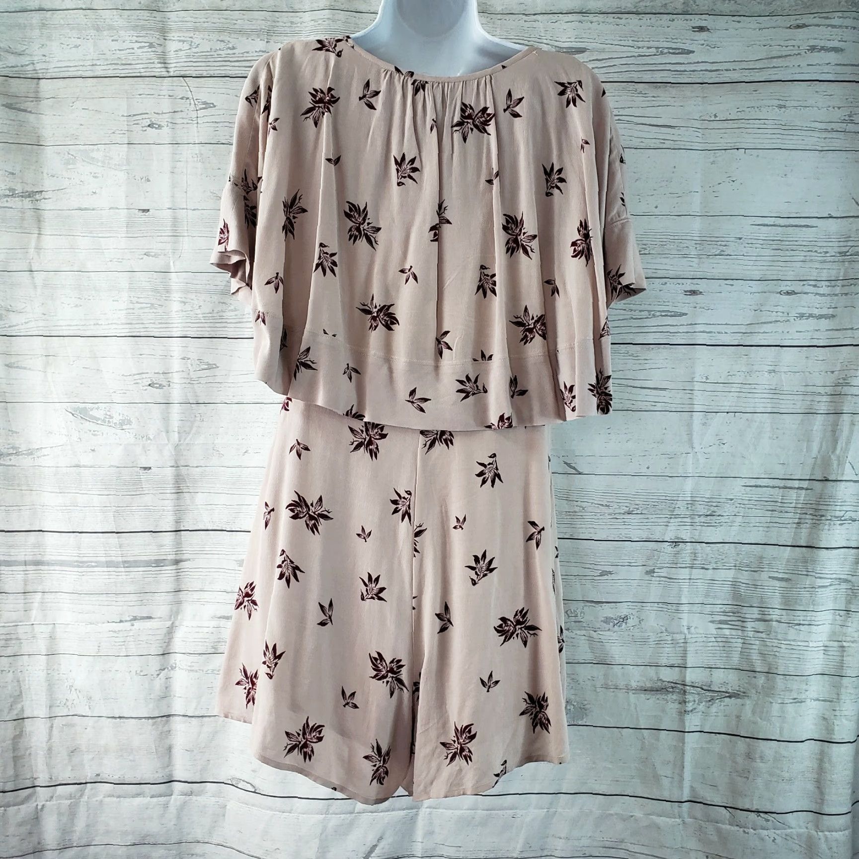 Free People Free People Romper Women's Stealing Kisses Purple Floral Rayon Blend S Small romper Size 28" / US 6 / IT 42 - 5 Thumbnail