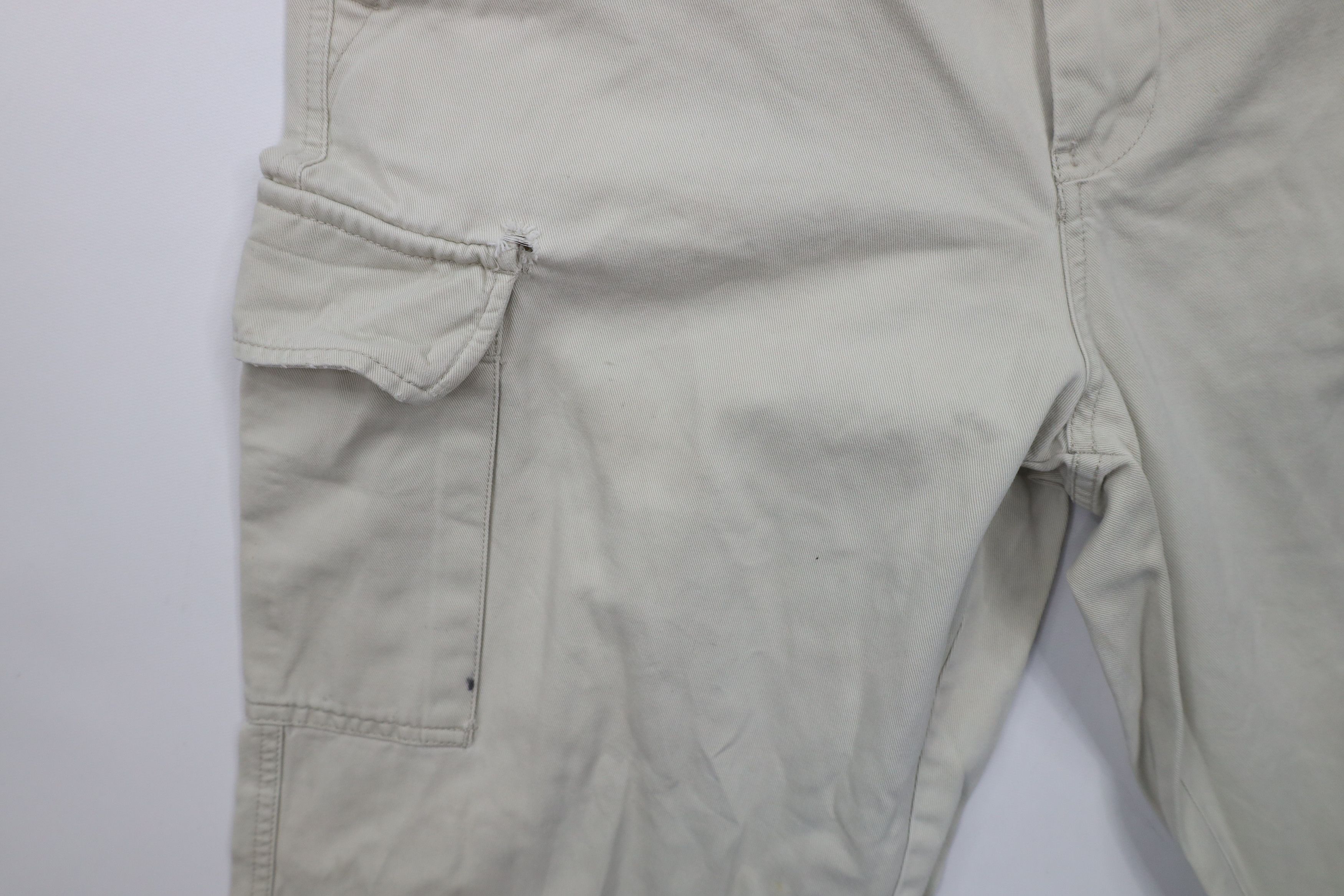Gap × Vintage Vintage 90s Y2K Gap Baggy Wide Leg Cargo Pants Beige Cotton Size US 34 / EU 50 - 7 Thumbnail