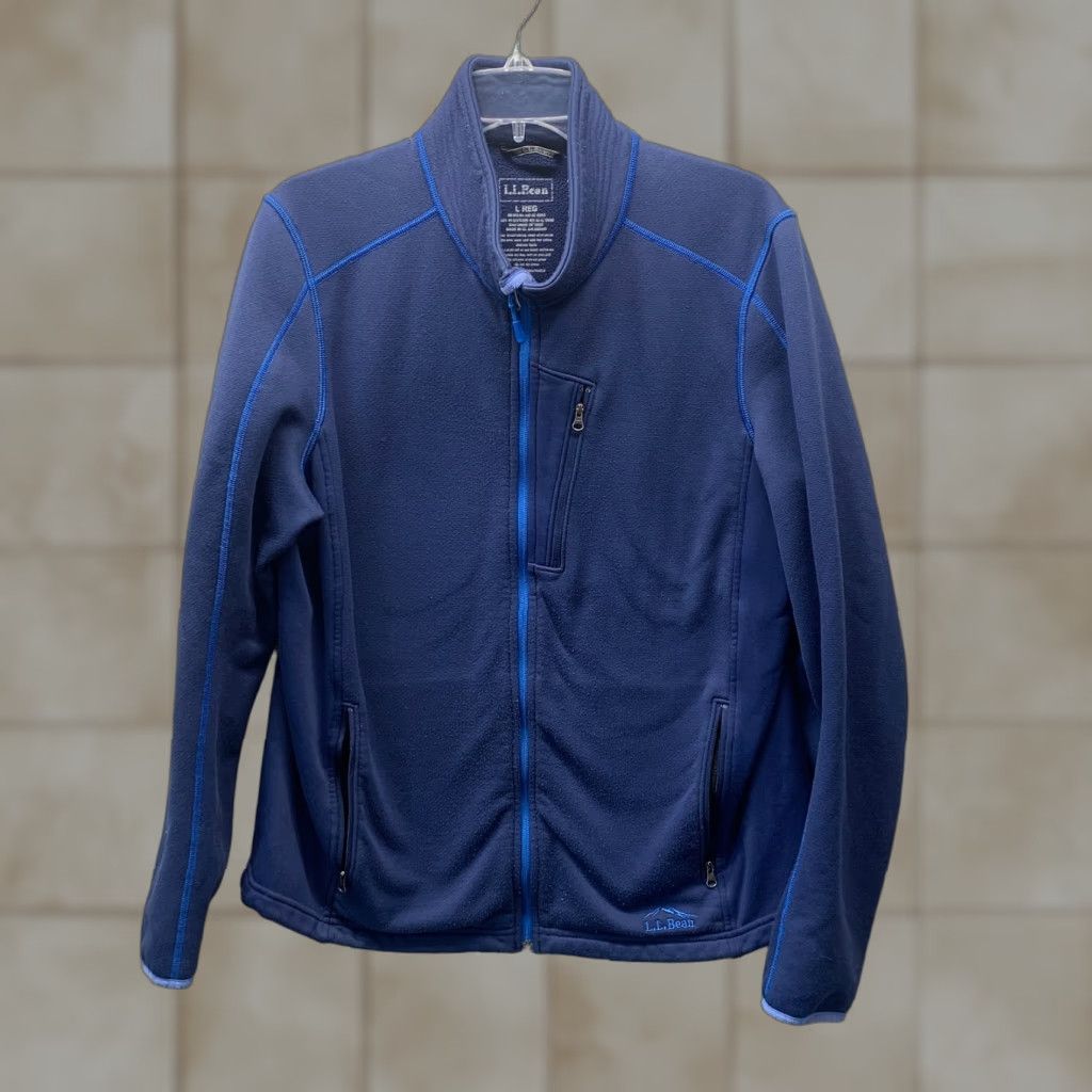 Vintage LL Bean Sweatshirt Adult Large Blue Fleece Winter Full Zip Mens Regular Size L Size US L / EU 52-54 / 3 - 1 Thumbnail
