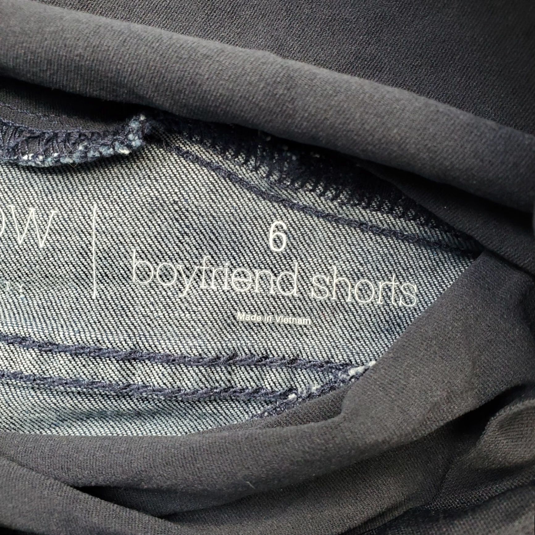 Vintage a:glow Womens 6 Blue Denim Stretch Cuffed Tube Waist Maternity Boyfriend Shorts Shirt? Size 28" / US 6 / IT 42 - 7 Thumbnail