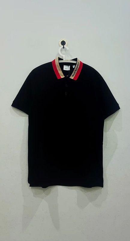 Burberry Burberry Black Cotton Men's Polo Shirt Size US XS / EU 42 / 0 - 1 Thumbnail