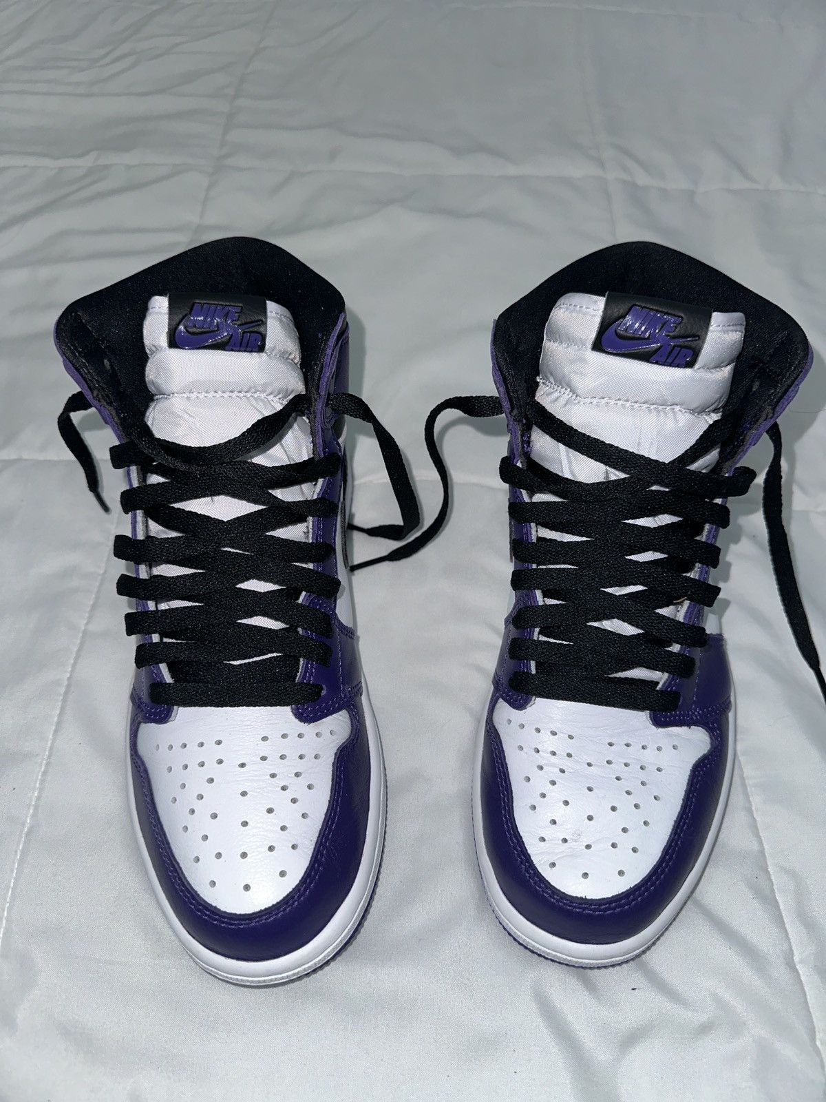 image of Jordan Brand 1 Court Purple Shoes, Men's (Size 8)