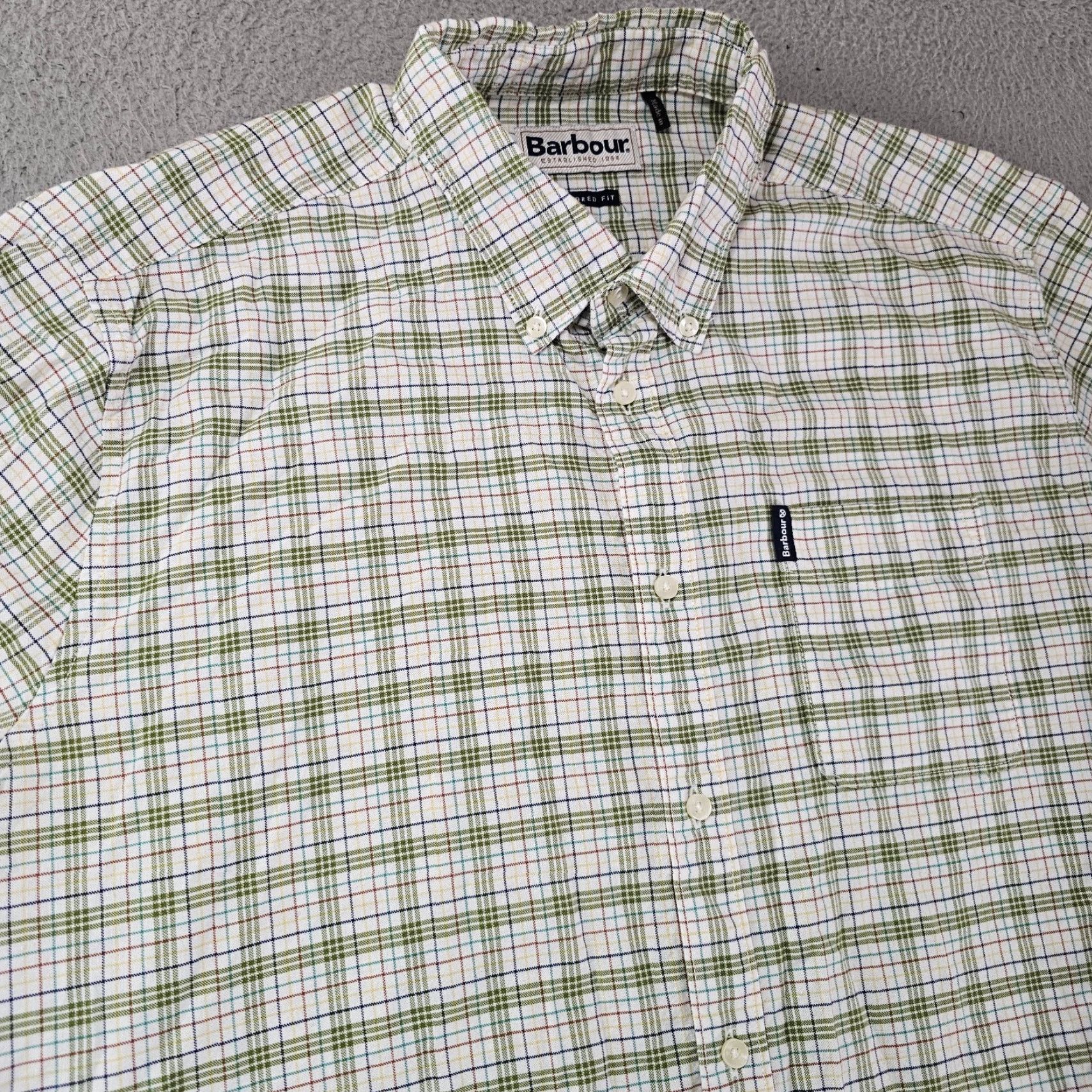 Barbour Barbour Shirt Mens Large Green Check Button-Down Long Sleeve Casual Shirt Size US L / EU 52-54 / 3 - 3 Thumbnail