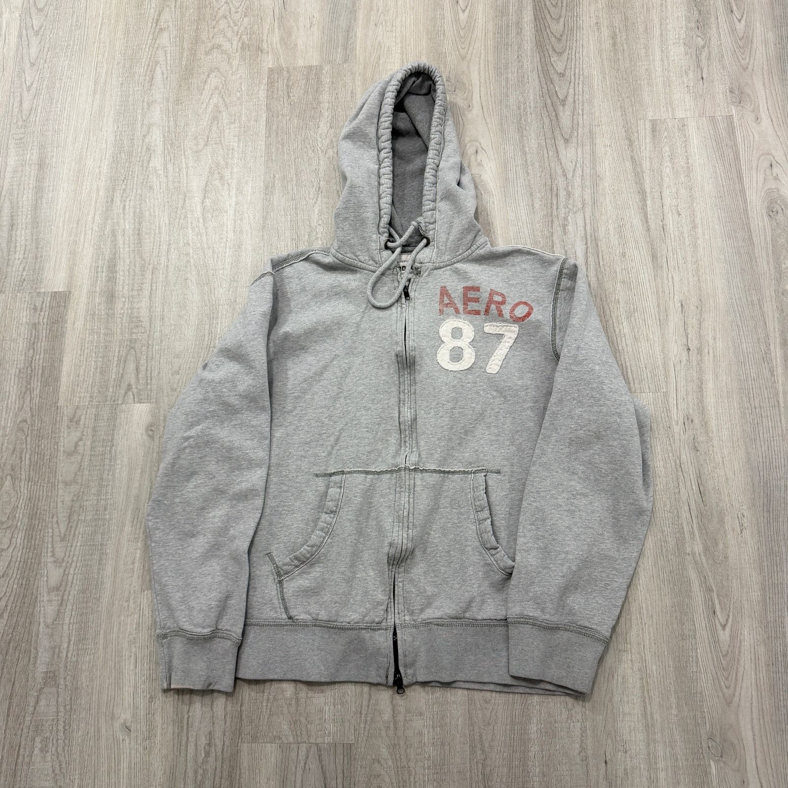 Aeropostale Vintage Aeropostale Hoodie Men's XL Gray Full Zip Spellout Size US XL / EU 56 / 4 - 2 Thumbnail