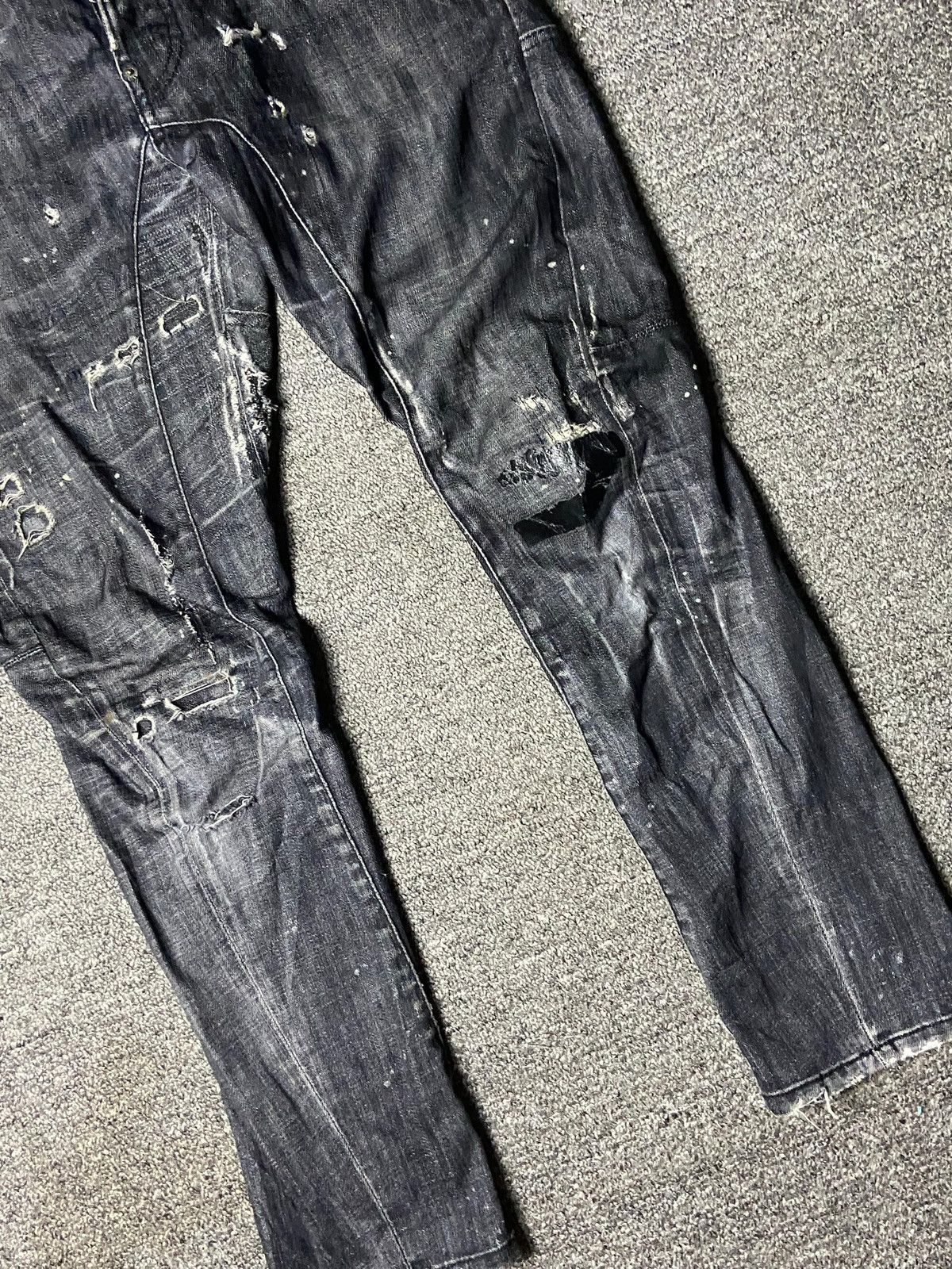 Dsquared2 DSQUARED2 Distressed Denim Ripped Jeans (141) Size US 31 - 10 Thumbnail