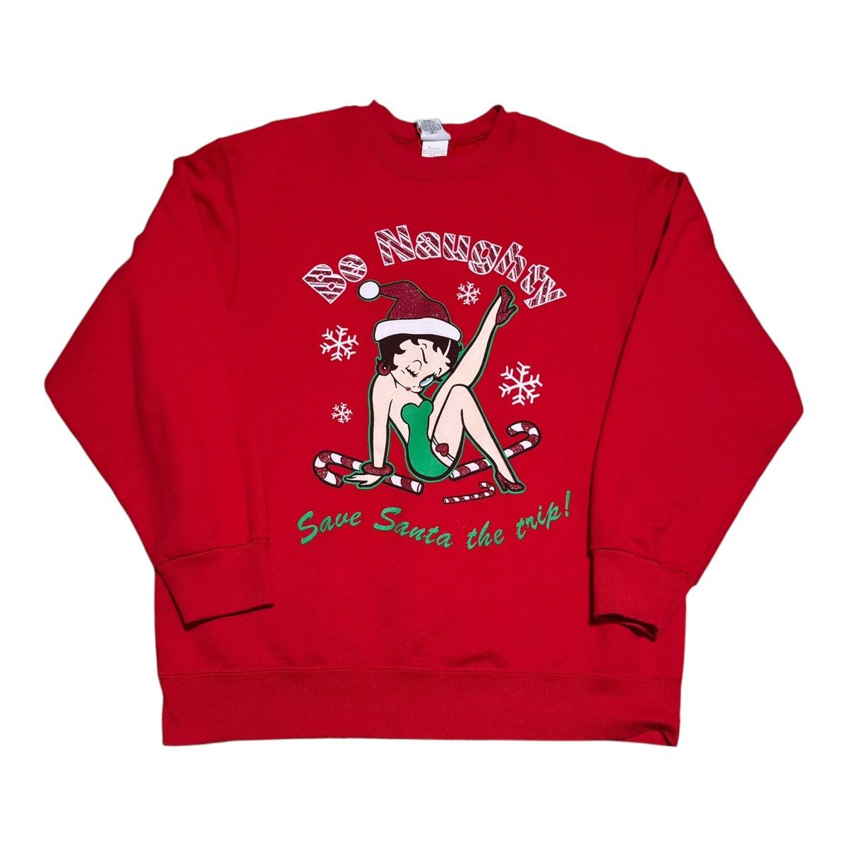 Vintage Vintage 2004 Betty Boop Be Naughty Christmas Sweatshirt M Size M / US 6-8 / IT 42-44 - 1 Thumbnail