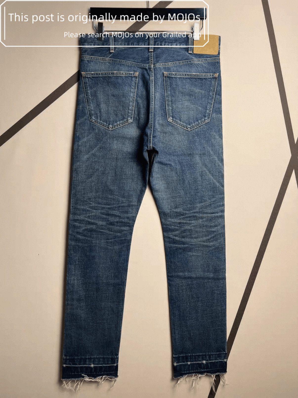 Celine Sz32 Celine 23SS Bottom Distressed Denim mojos18021028 Size US 32 / EU 48 - 2 Thumbnail
