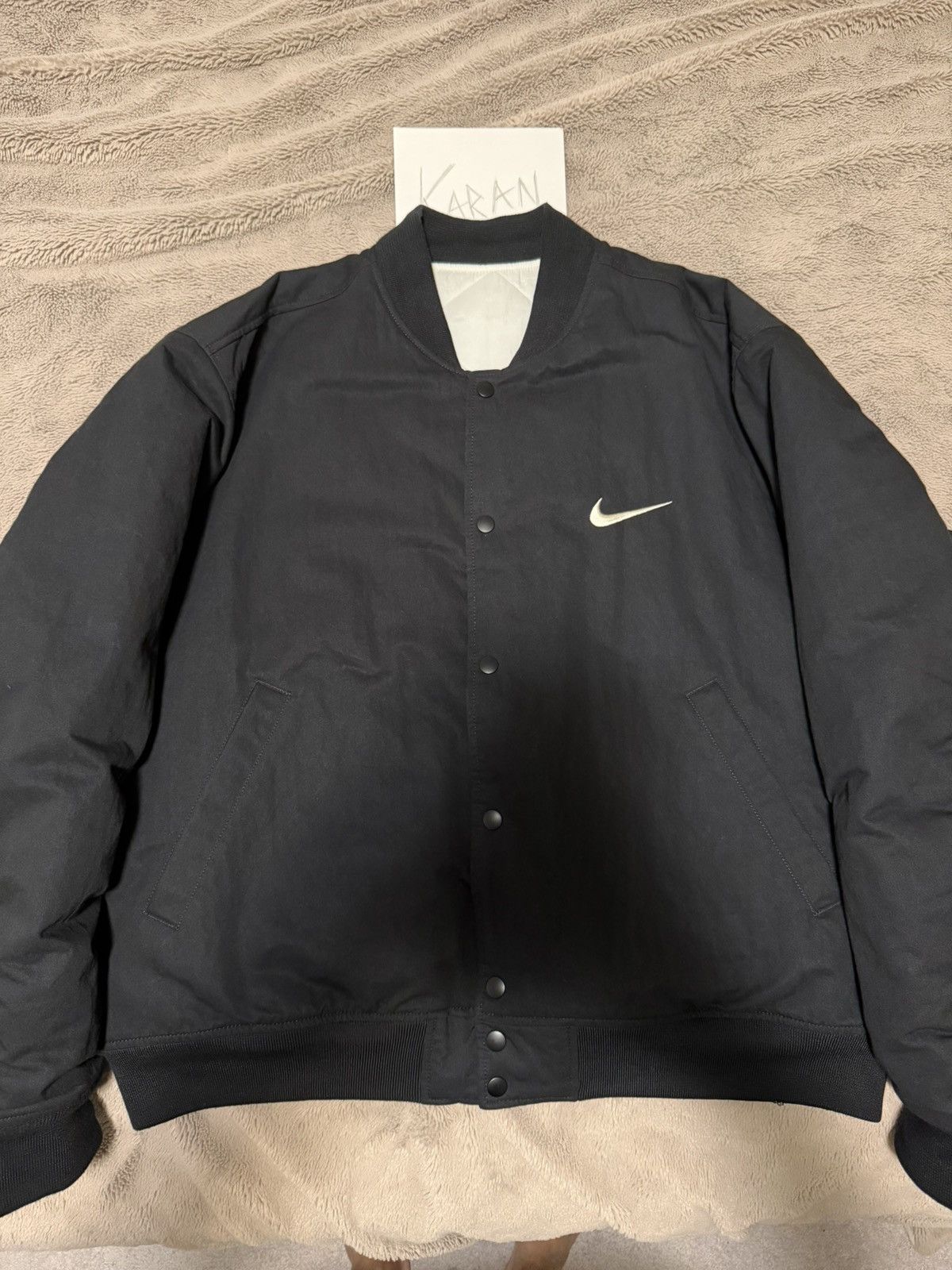 Stussy Nike x Stussy Reversible Bomber Varsity Jacket “Black” XL Size US XL / EU 56 / 4 - 2 Thumbnail