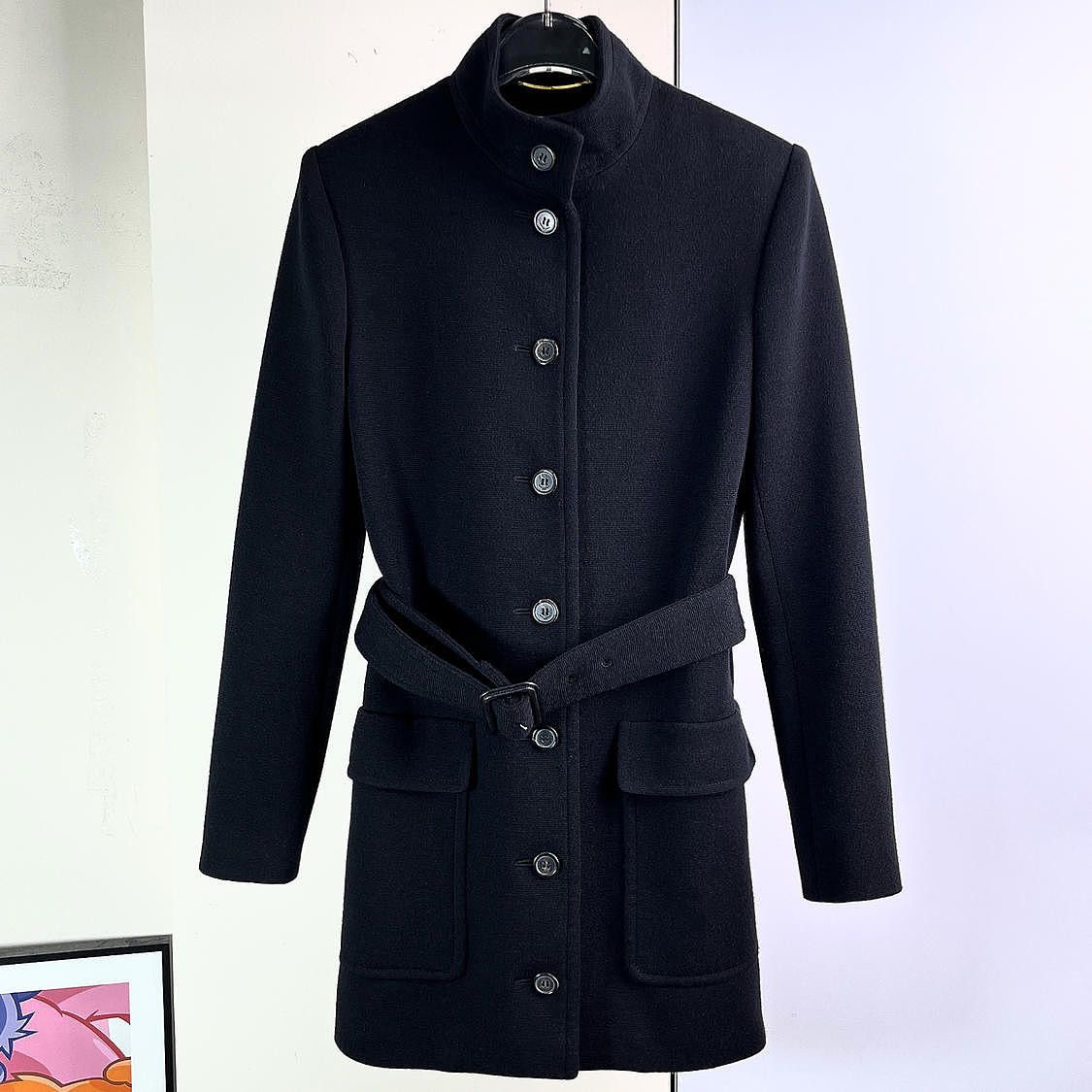 Saint Laurent Paris Saint Laurent Wool Belted Jacket Size 34 Size XS / US 0-2 / IT 36-38 - 1 Thumbnail