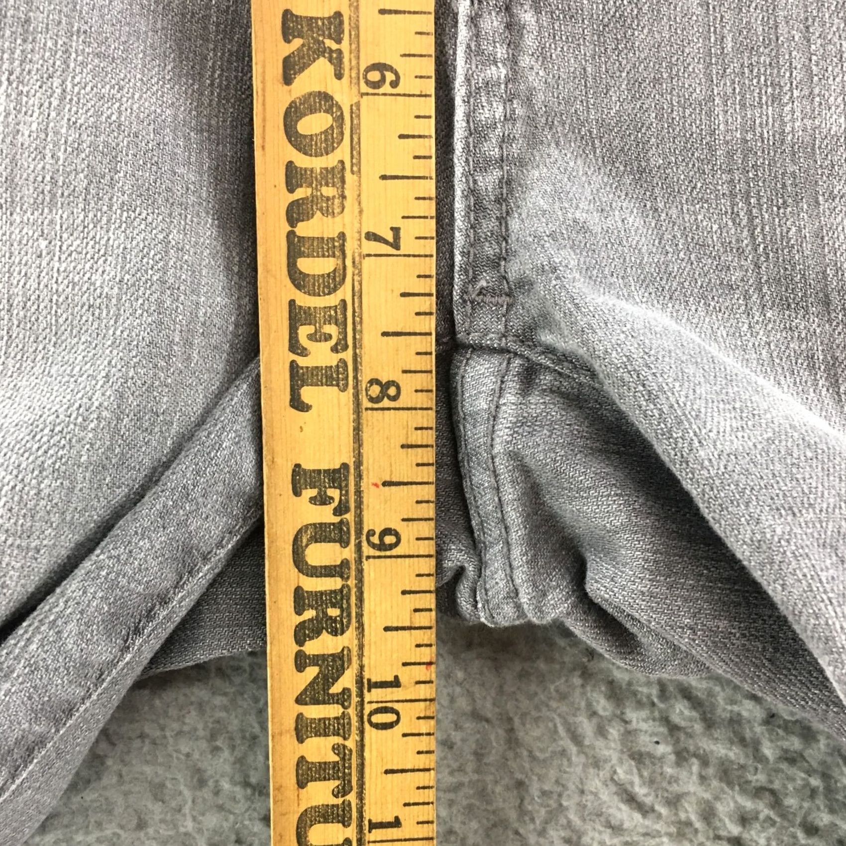 Vintage SOHO New York Gray Boyfriend Jeans Womens 2 Low Rise Distressed Zip Fly Button Size 26" / US 2 / IT 38 - 7 Thumbnail