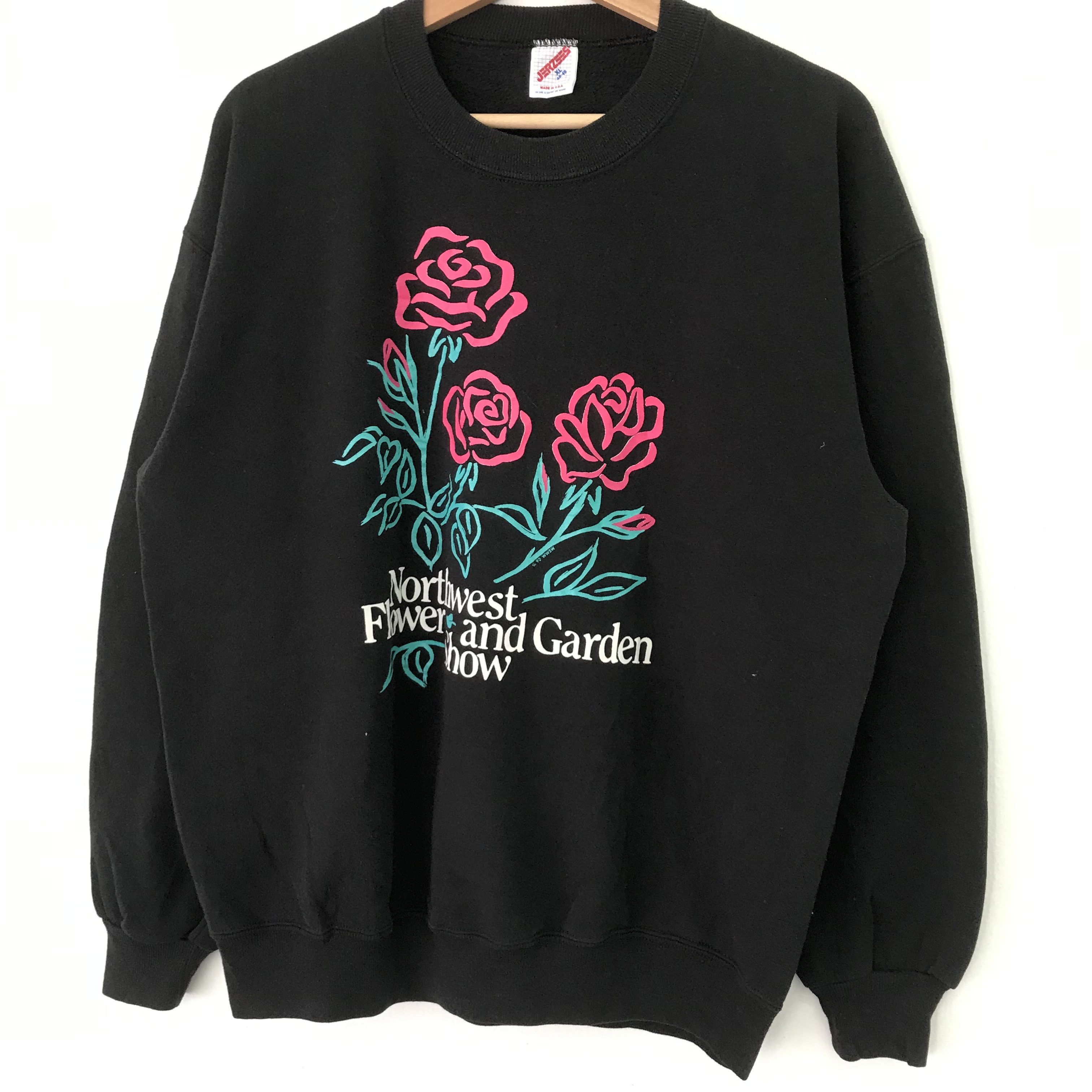 Jerzees Vintage 1990s Northwest Flower And Garden Show Black - 647 Size US XL / EU 56 / 4 - 3 Thumbnail