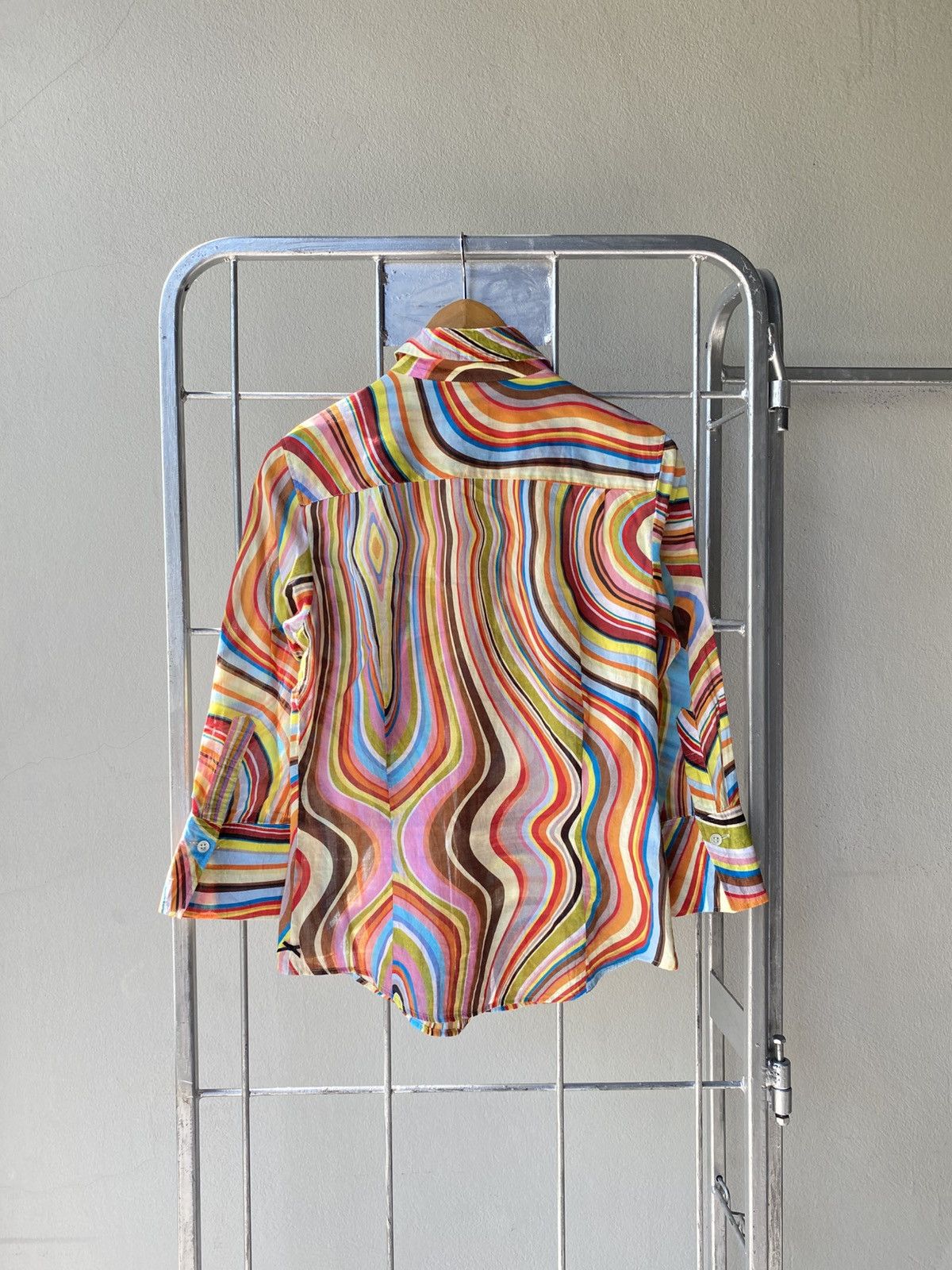 Paul Smith Paul Smith BLACK Multicolor Psychedelic Wave Shirt Size S / US 4 / IT 40 - 7 Thumbnail