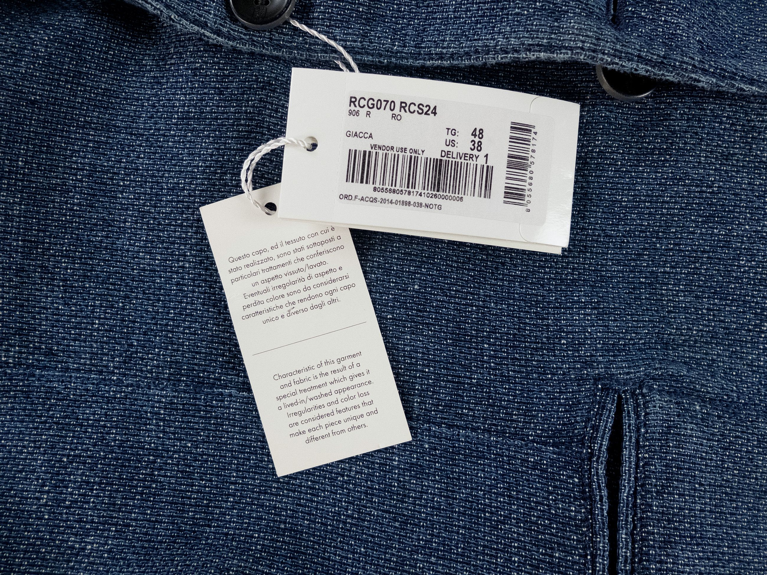 Armani Collezioni ARMANI COLLEZIONE blue cotton linen sportcoat 38 48 Size 38R - 6 Thumbnail