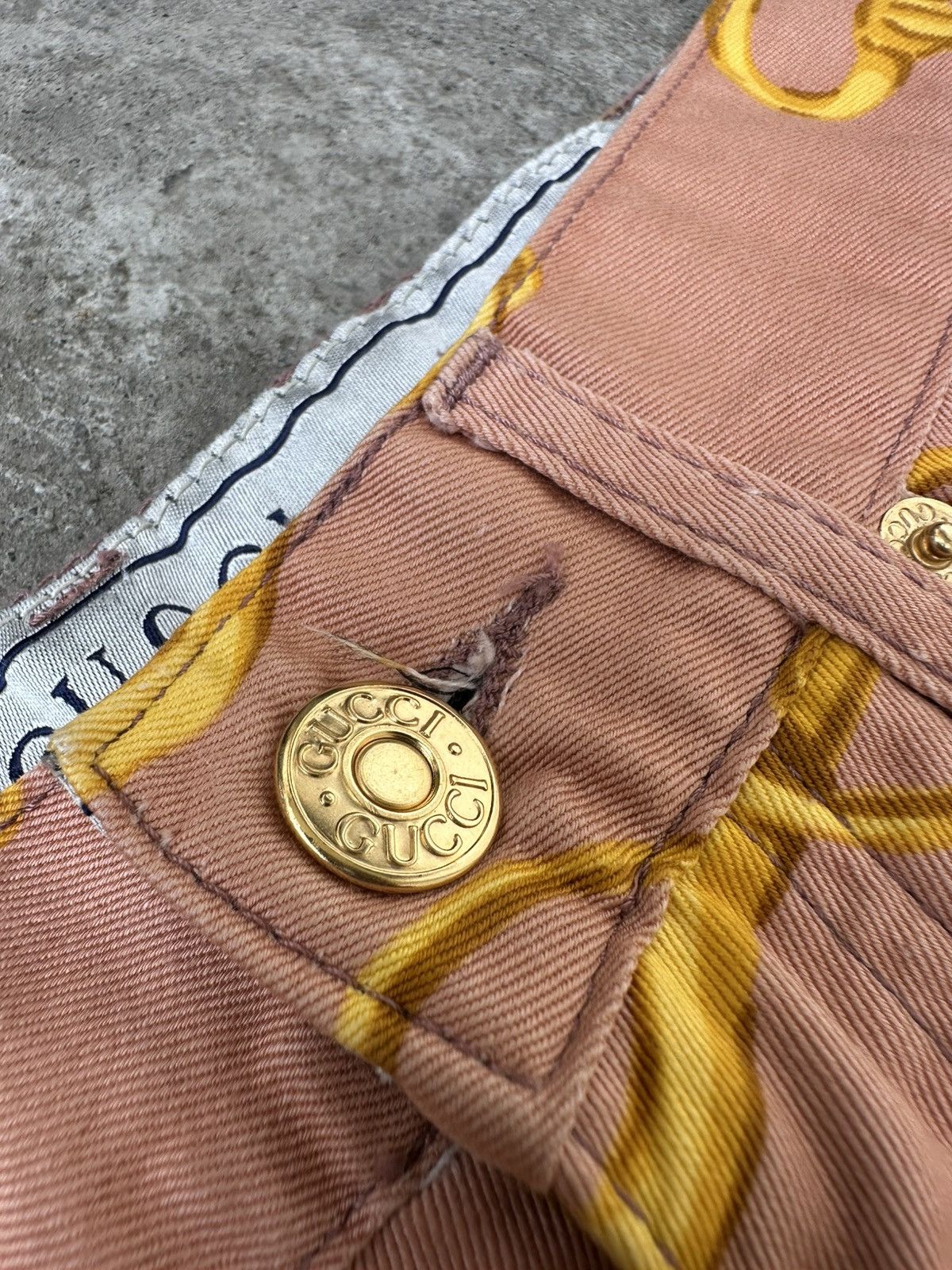 Gucci × Tom Ford Gucci - Tomford 1990 Horse Bit Logo High Waisted Coral Jeans Size 27" / US 4 / IT 40 - 8 Thumbnail
