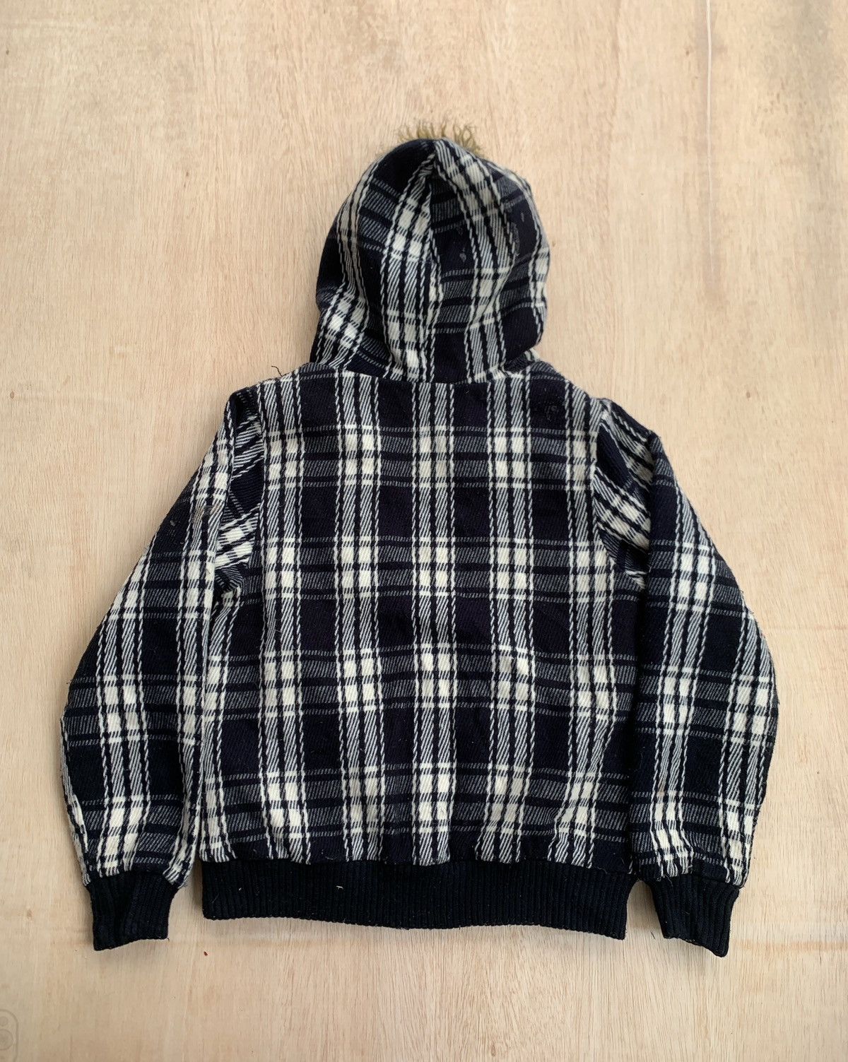 Hysteric Glamour × If Six Was Nine × Japanese Brand Y2k Fur Hoodie Checkerboard Ifsixwasnine Lgb style Size US S / EU 44-46 / 1 - 4 Thumbnail