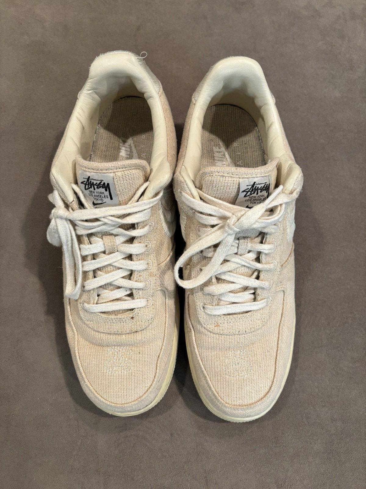Nike × Stussy Stussy x Nike Air Force One Low “Stussy Fossil” Size US 13 / EU 46 - 4 Thumbnail