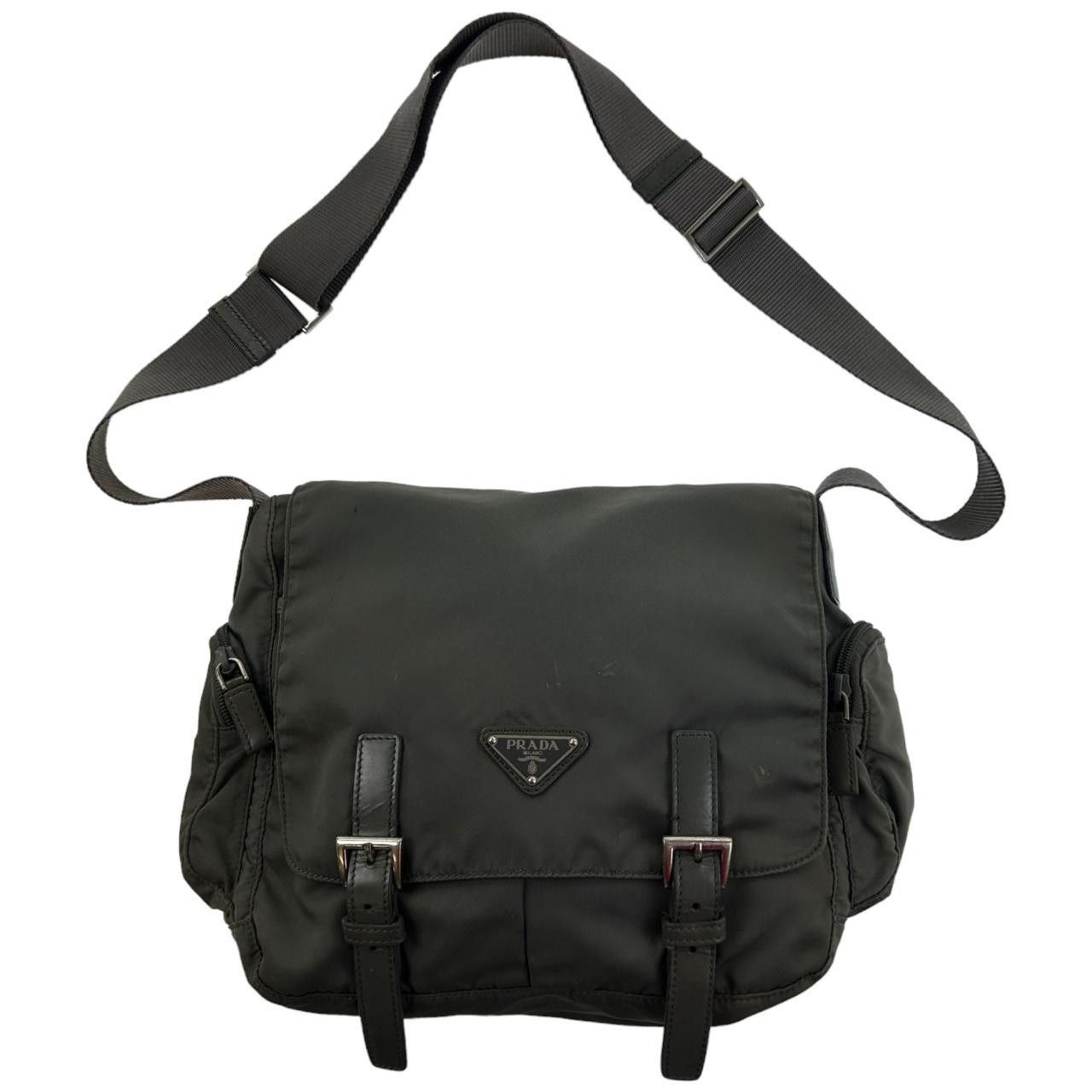 image of Vintage Prada Nylon Cross Body Bag in Grey, Men's