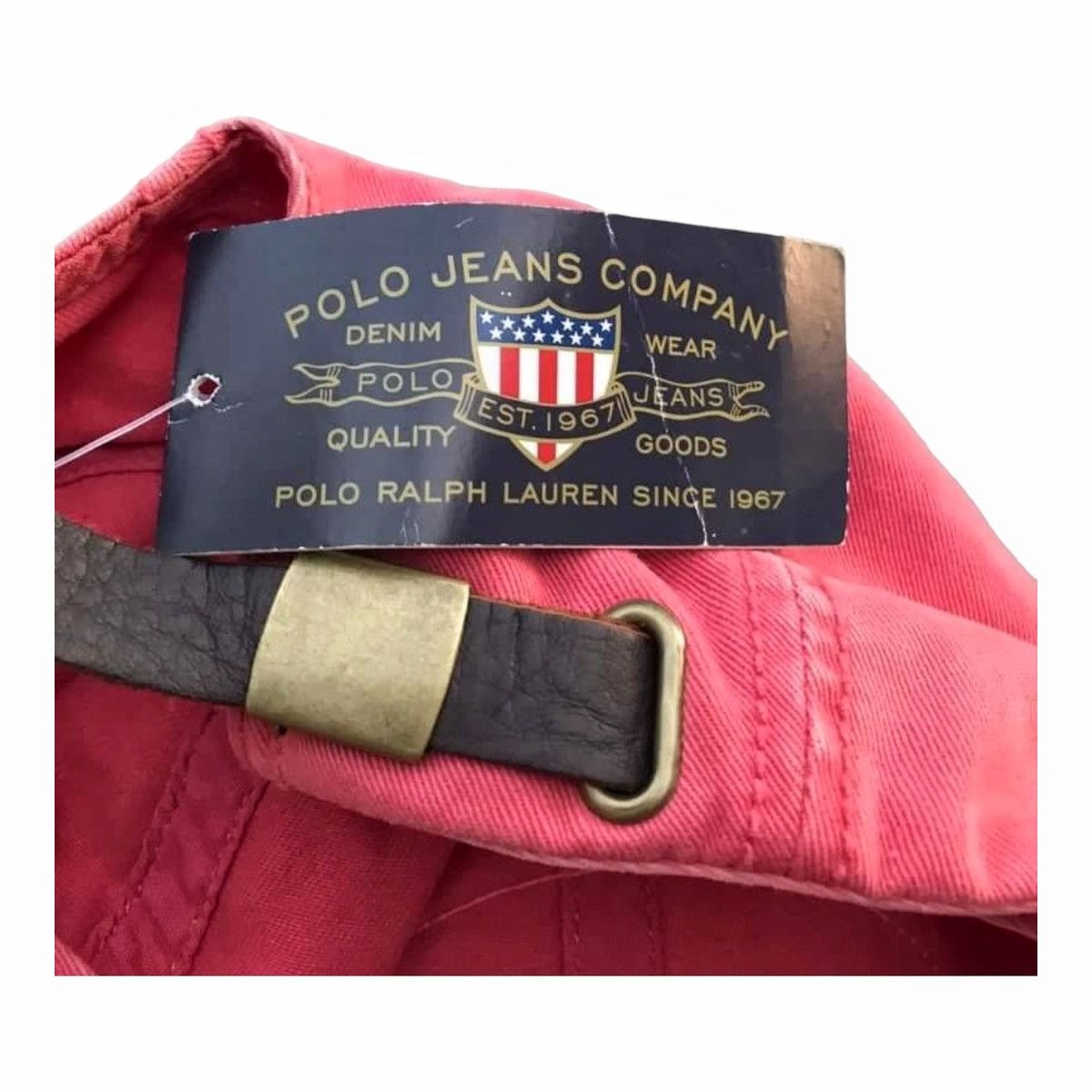 Polo Ralph Lauren × Ralph Lauren × Vintage Polo Jeans Ralph Lauren Baseball Cap Hat Distressed USA Flag Size ONE SIZE - 7 Thumbnail
