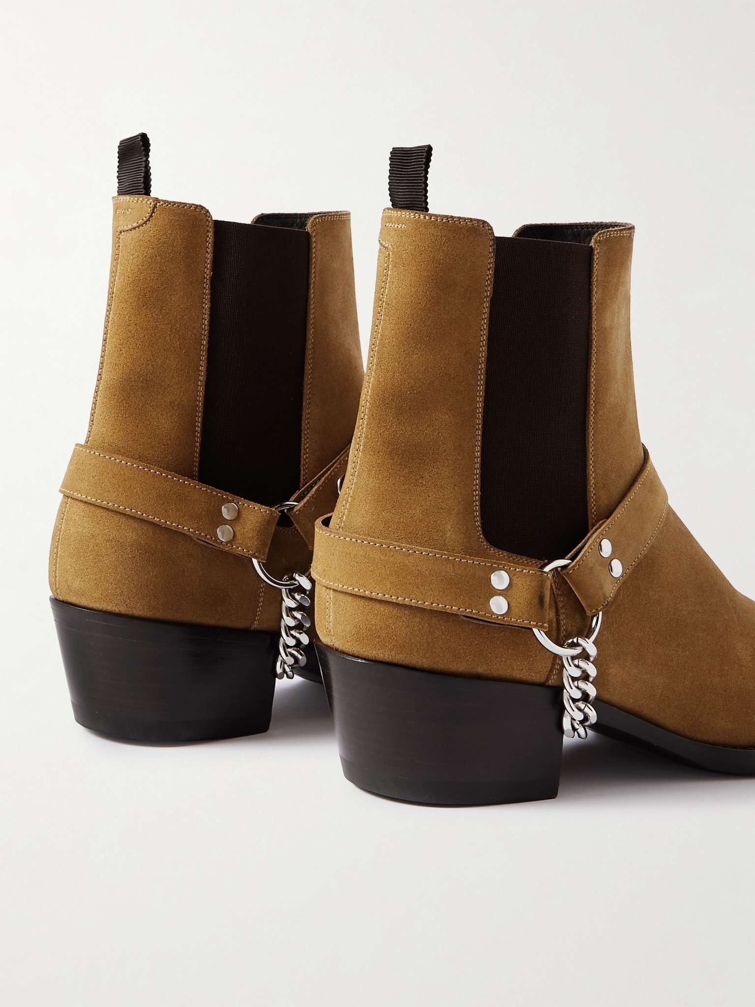 Celine o1bcso1str0625 354703020C Suede Chelsea Boots in Dark Havana Size US 7 / EU 40 - 5 Thumbnail