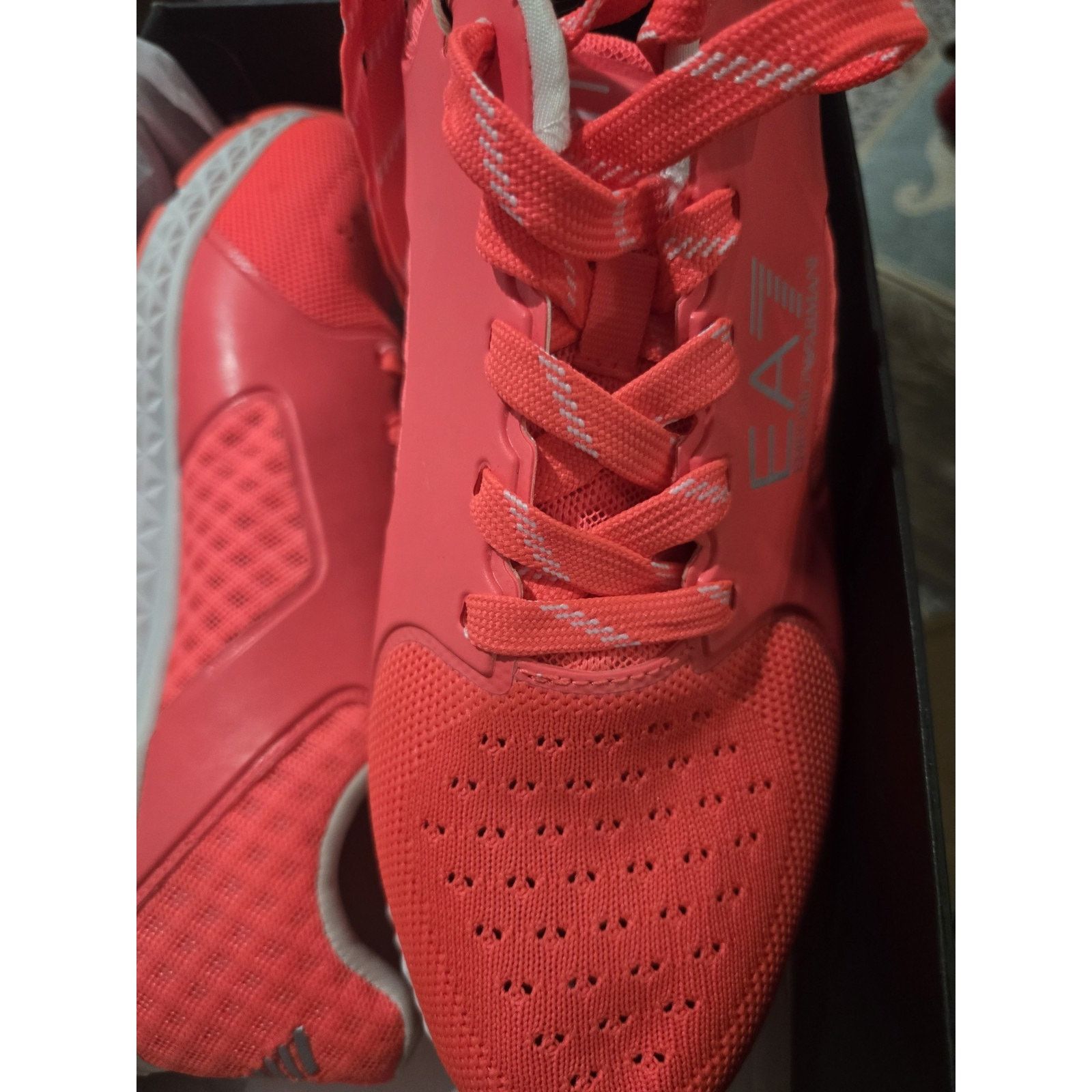 Armani EA7 Emporio Armani, Sneakers, Sports Shoes, Coral Pink, Sz 8 Size US 8 / IT 38 - 2 Thumbnail