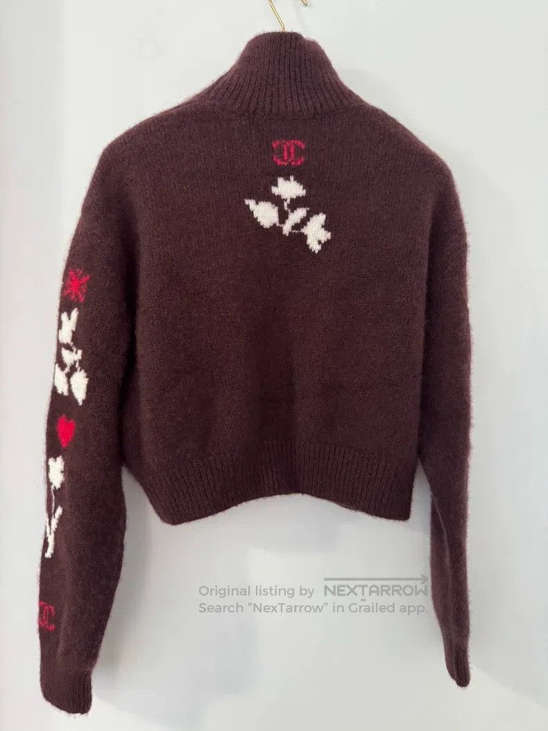 Chanel Chanel Burgundy flower sweater Size XS / US 0-2 / IT 36-38 - 2 Thumbnail