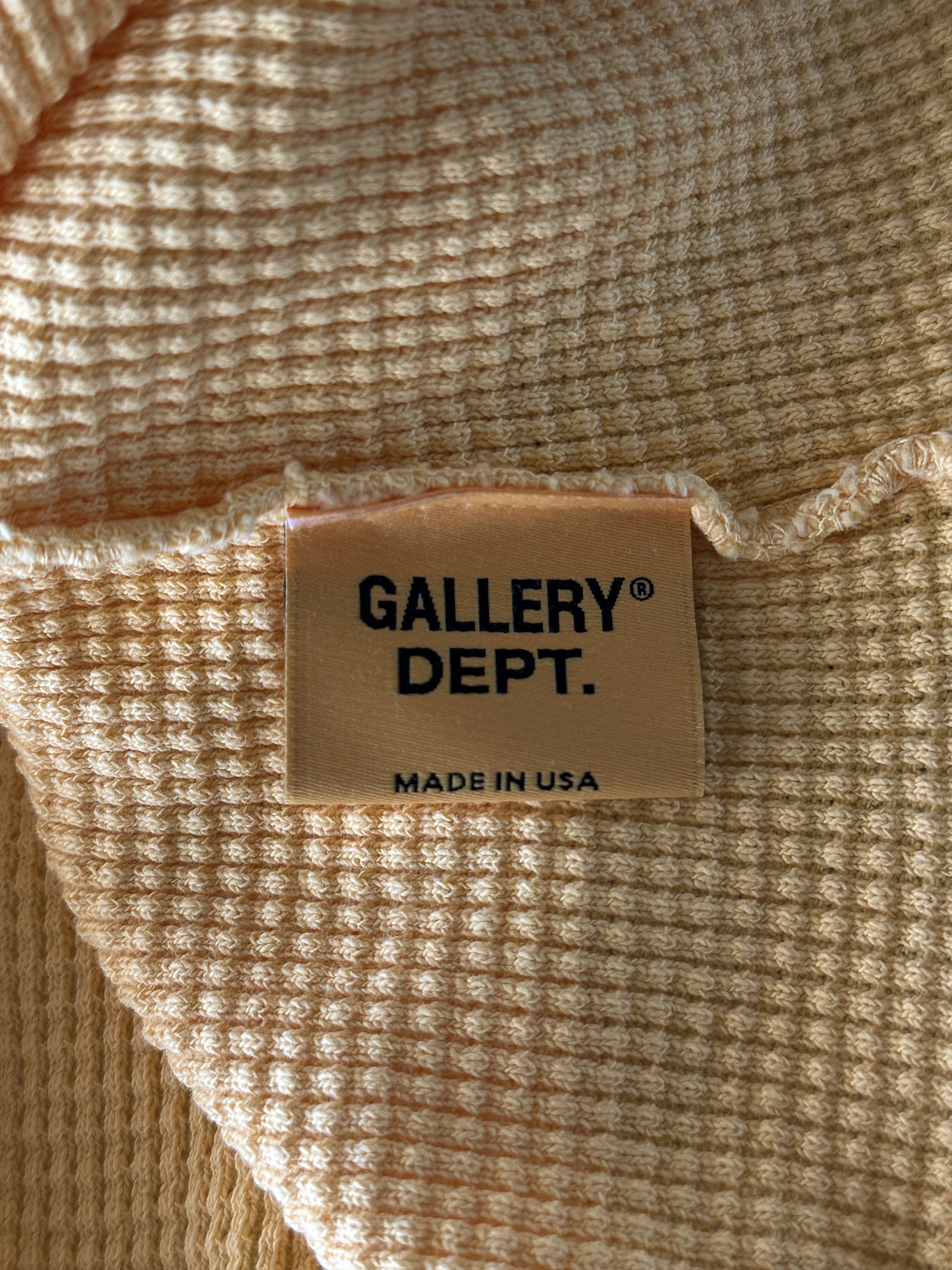 Gallery Dept. Gallery Dept Yellow & Black Logo Thermal Longsleeve T-Shirt Size US XL / EU 56 / 4 - 4 Thumbnail