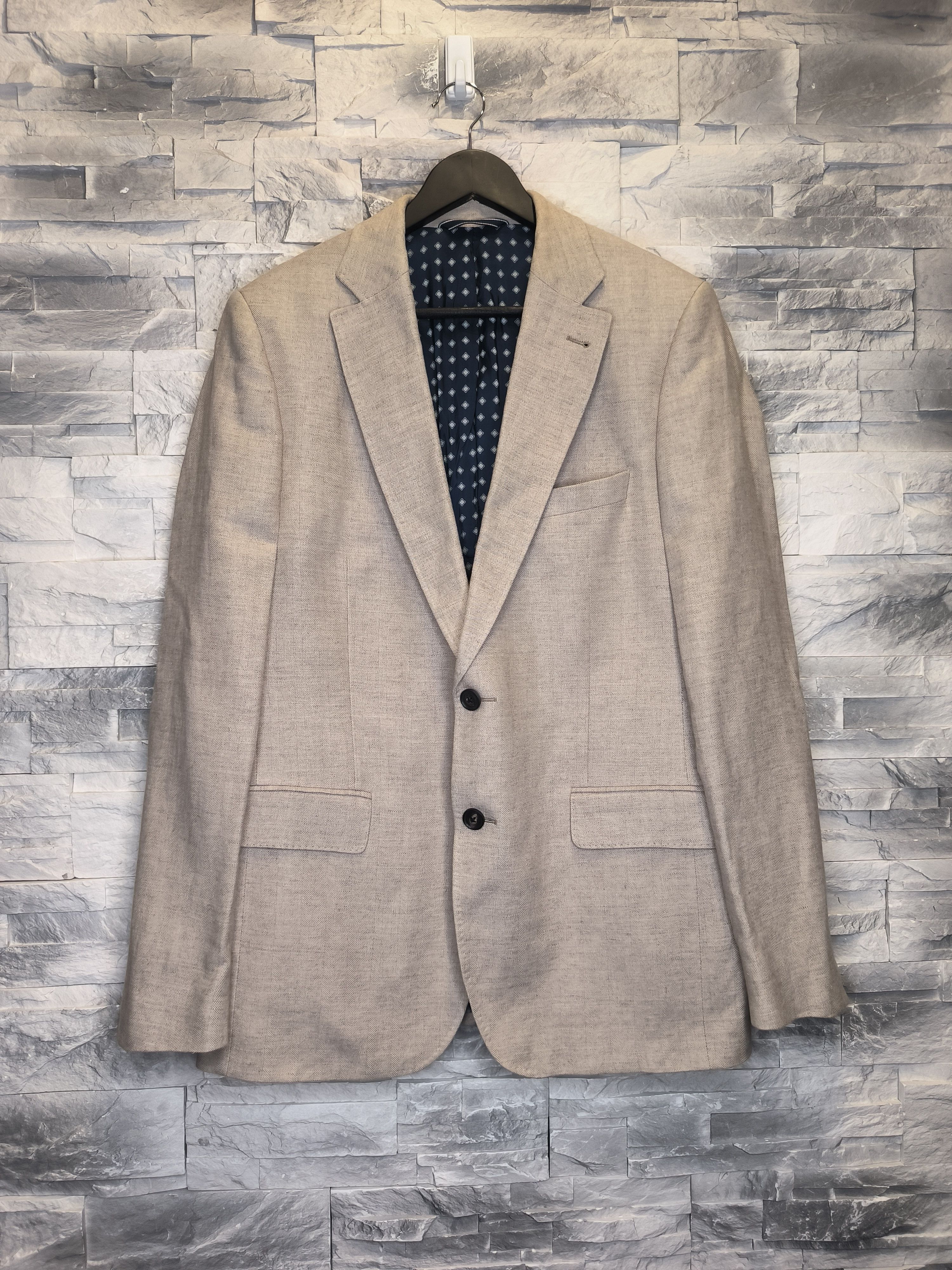 Gant Gant Suit Jacket Linen Beige Size 42S - 1 Thumbnail