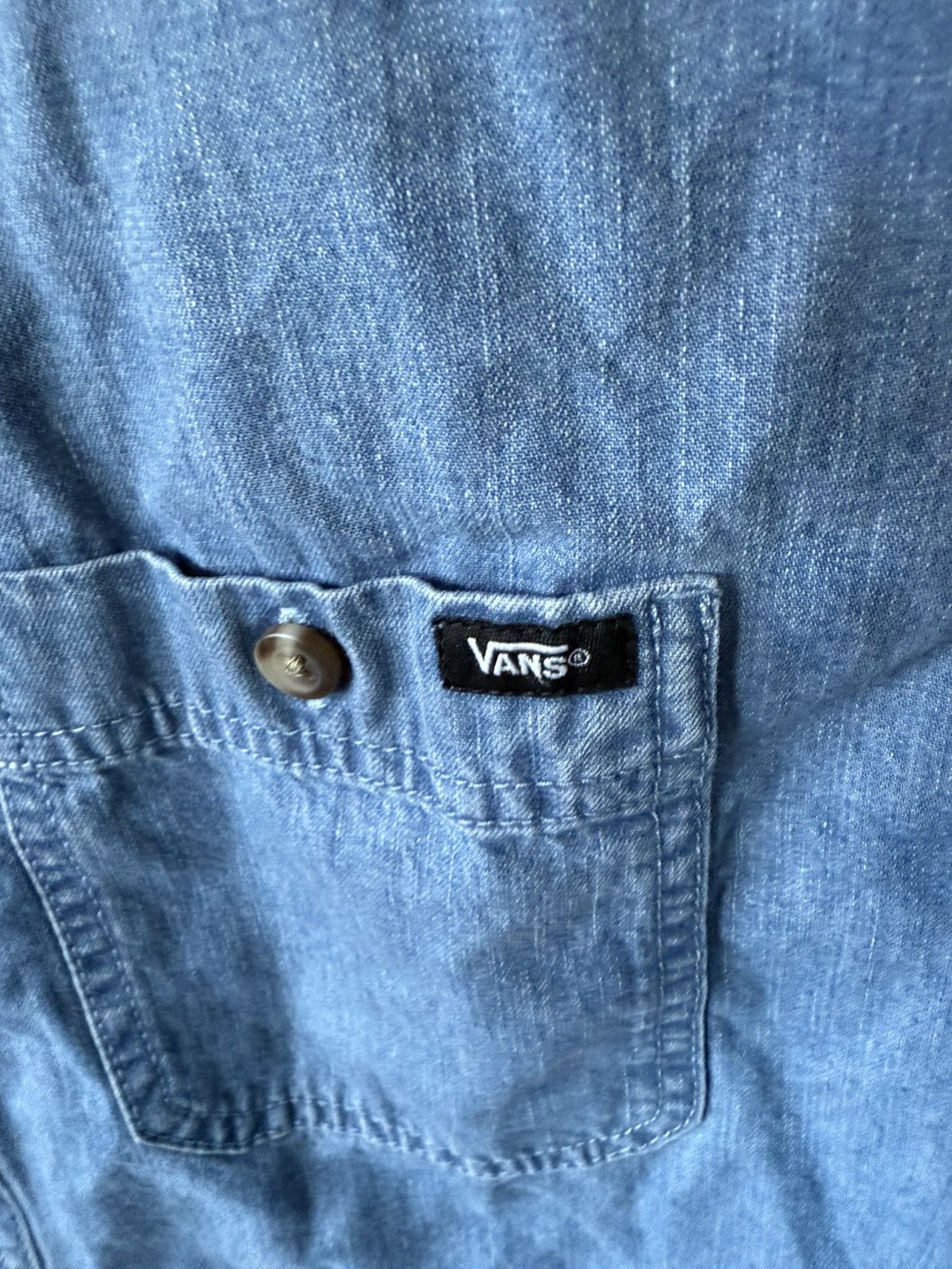 Vans Vans Denim Shirt with Plaid Collar Size US XS / EU 42 / 0 - 4 Thumbnail