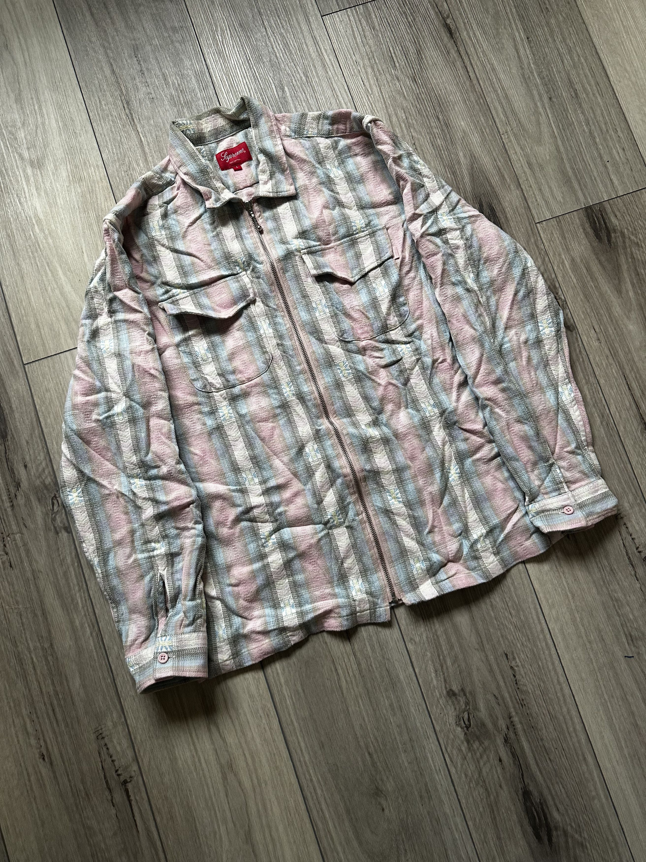 Supreme Supreme FW 2017 Plaid Flannel Zip Up Shirt Size US L / EU 52-54 / 3 - 4 Thumbnail