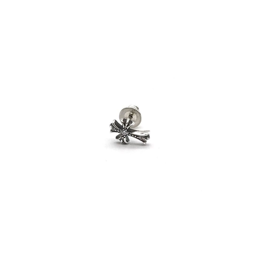 Chrome Hearts Chrome Hearts Silver Diamonds Cross Earring Stud Size ONE SIZE - 4 Thumbnail