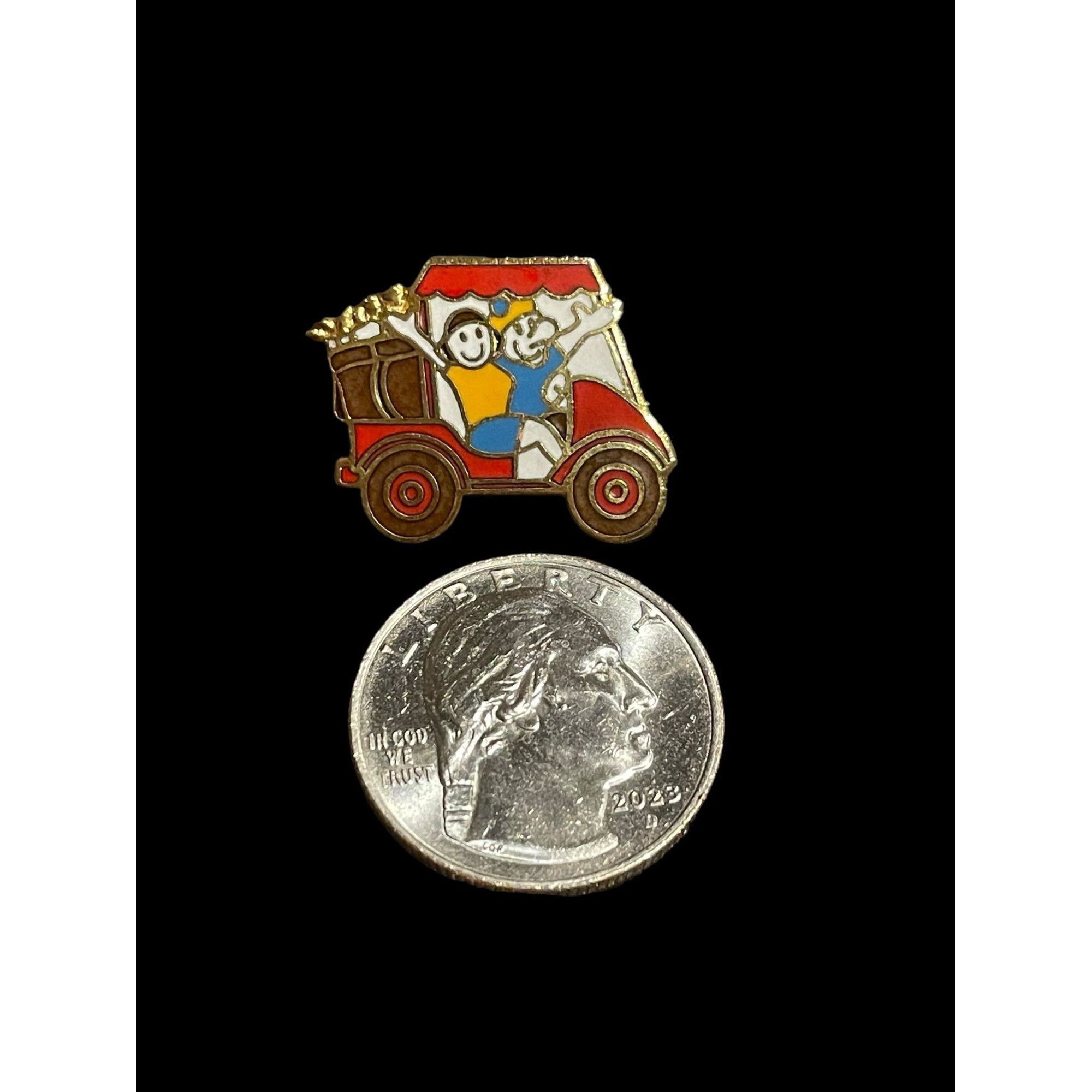 Jewelry Vintage Golfers in Red Golf Cart Enamel Brooch Pin Size ONE SIZE - 4 Thumbnail