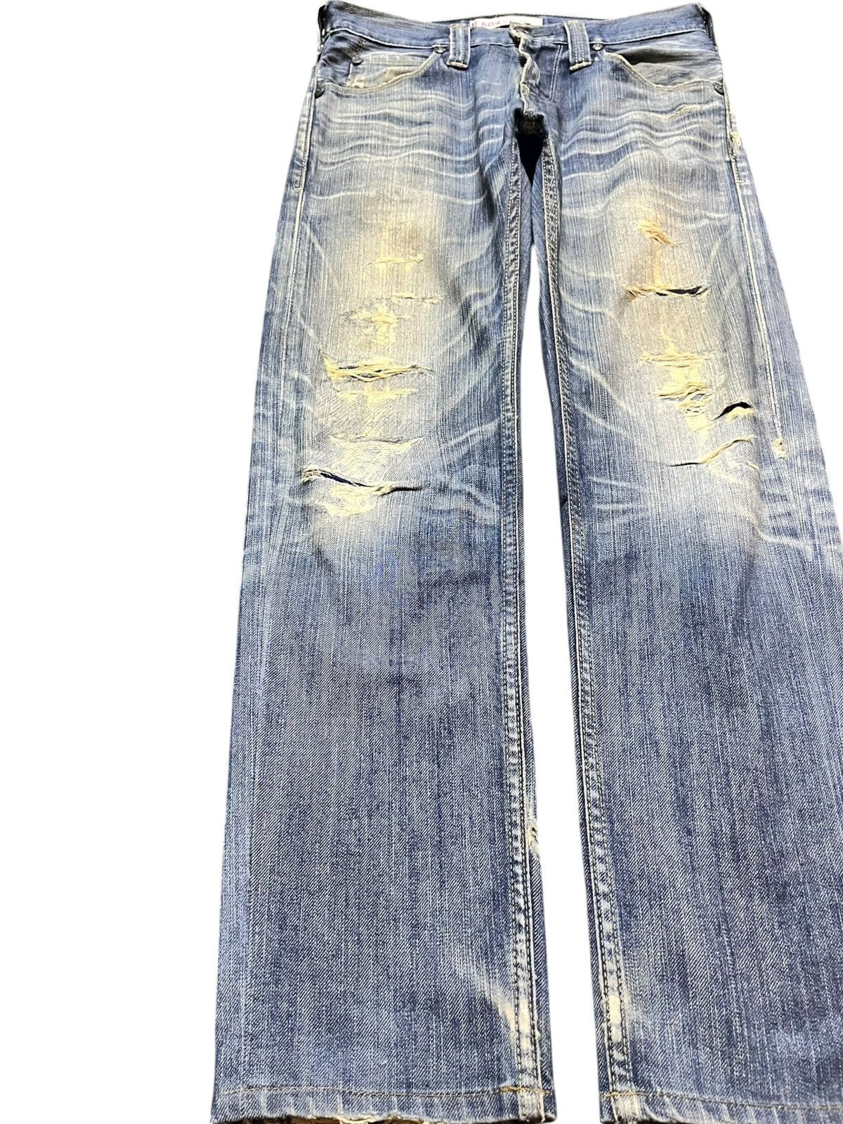 Levi's Vintage Clothing Vintage Levi’s 504 Ripped Grunge Distressed Denim Size US 29 - 3 Thumbnail