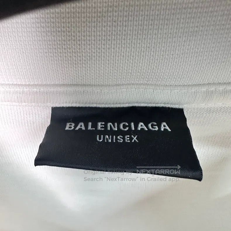 Balenciaga Balenciaga Letter Embroidery Long Sleeve T-Shirt White Size US M / EU 48-50 / 2 - 3 Thumbnail