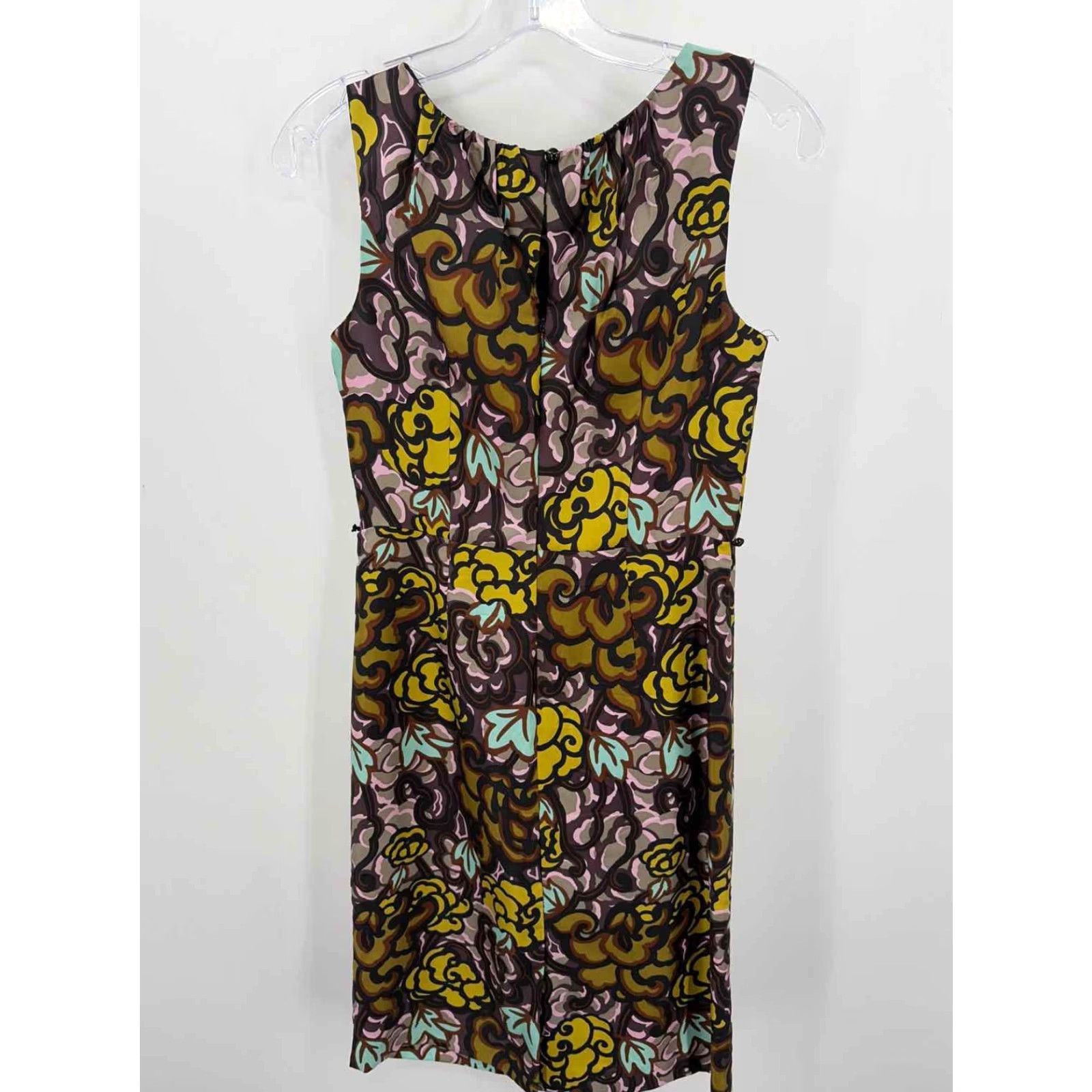 MILLY Milly Green Dress Midi Sleeveless Size 2 Regular Pre-Owned Size XS / US 0-2 / IT 36-38 - 2 Thumbnail